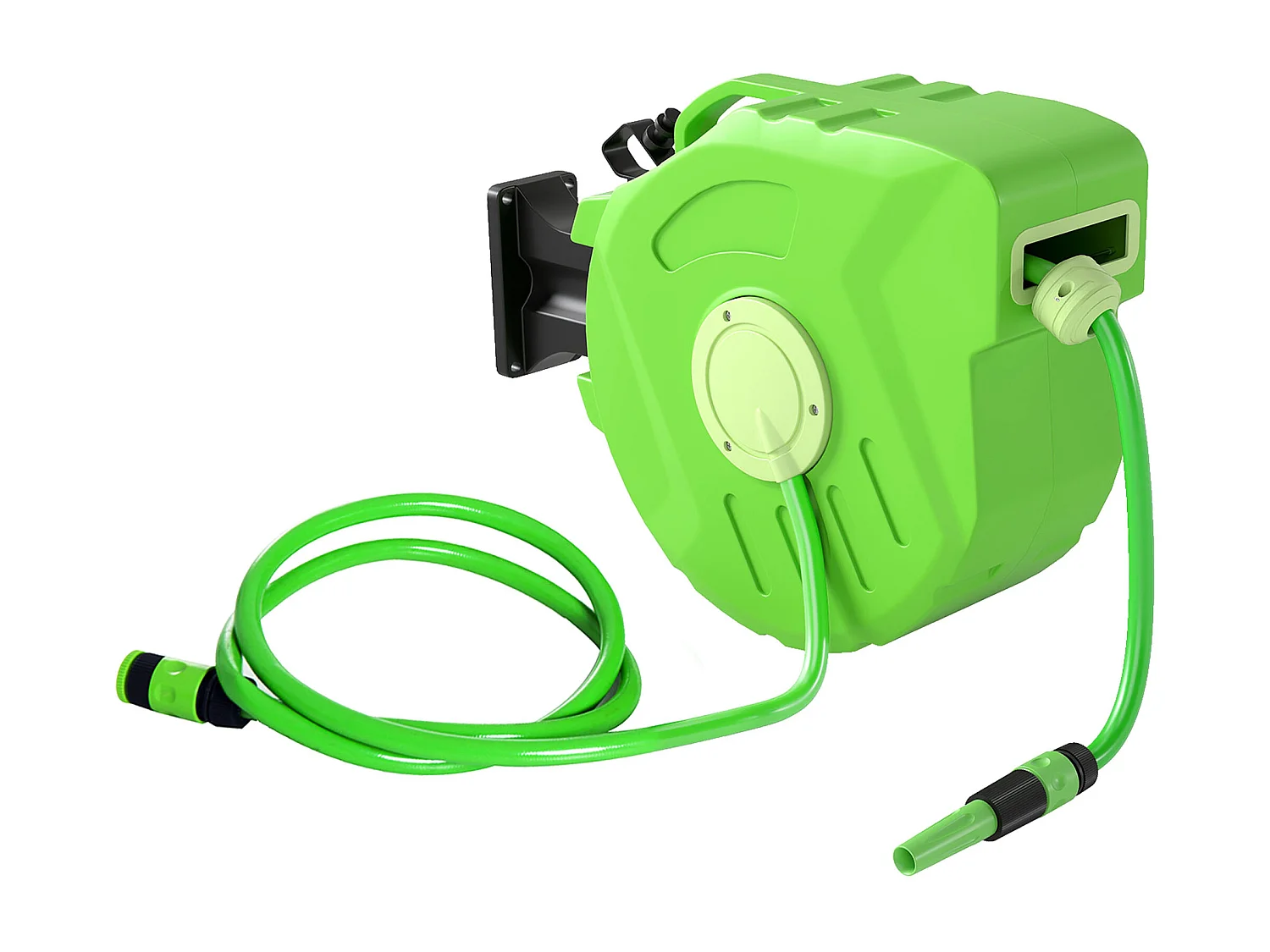 Rullo avvolgitubo a parete portatile con riavvolgimento automatico 15m