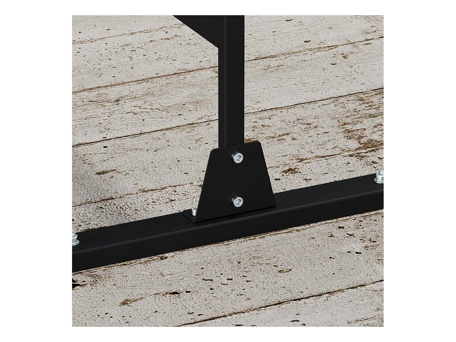 Separé da esterno e traliccio per piante a foglie in acciaio nero