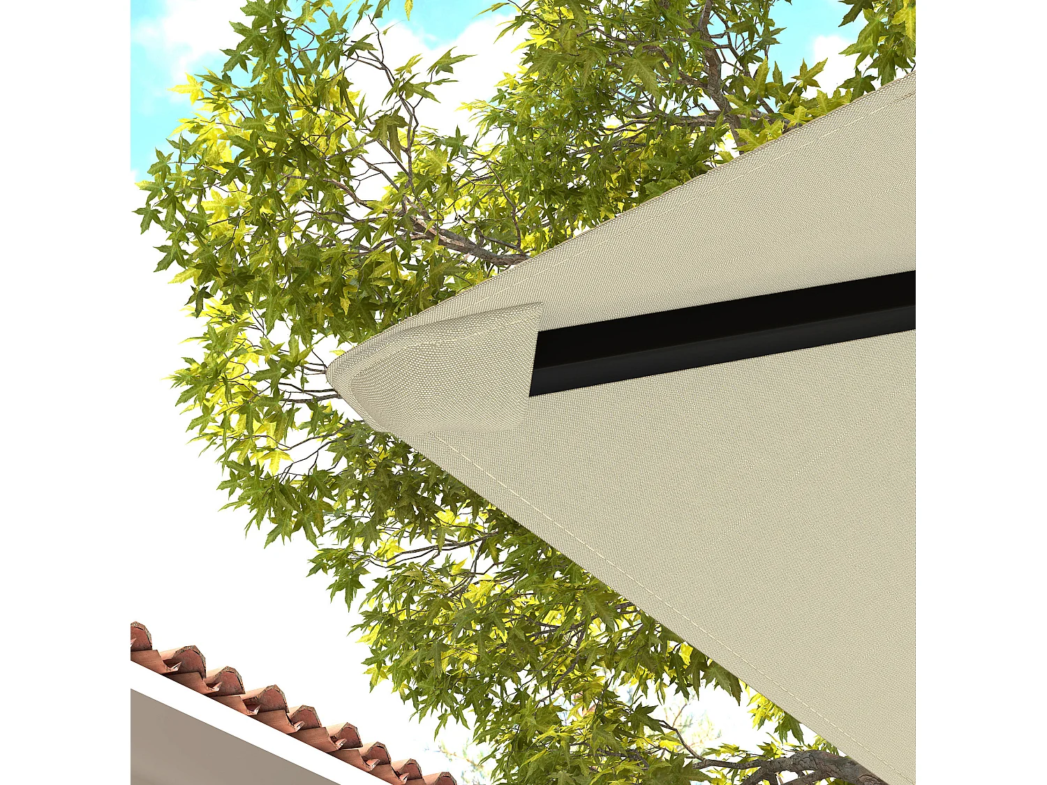Copertura per gazebo 3x3 m in tessuto oxford 600d bianco crema
