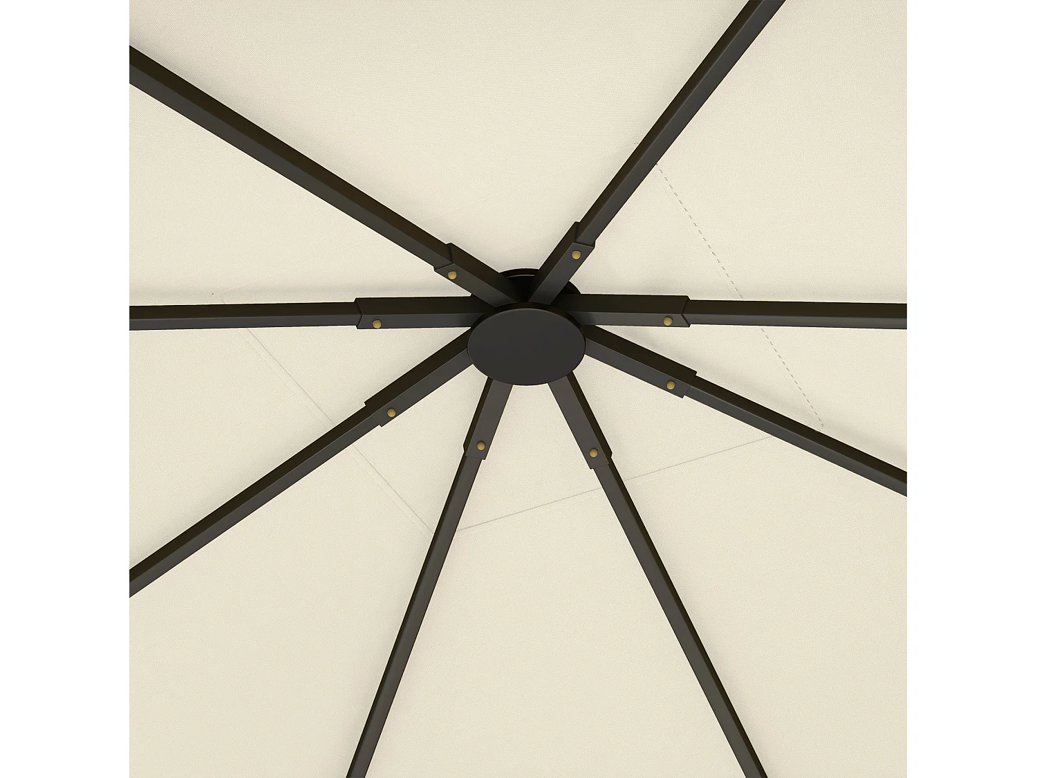 Copertura per gazebo 3x3 m in tessuto oxford 600d bianco crema
