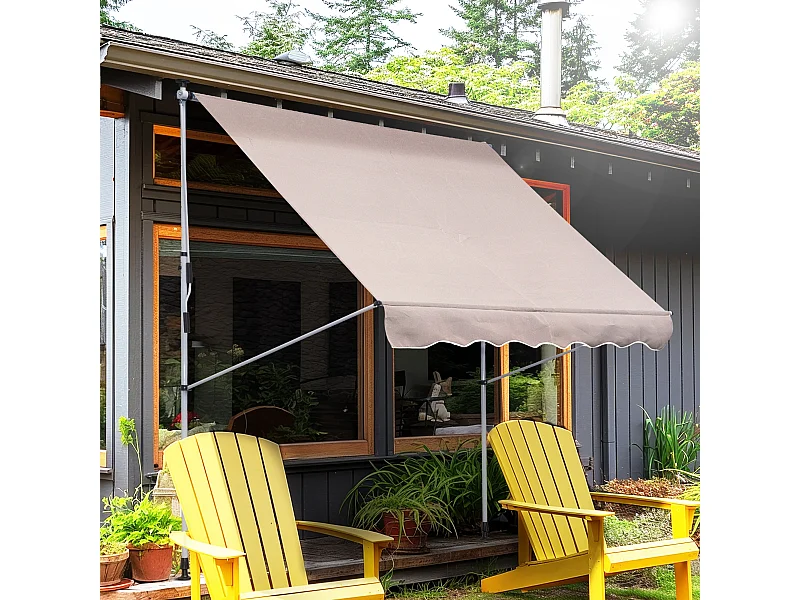 Copertura per gazebo 3x3 m in tessuto oxford 600d bianco crema