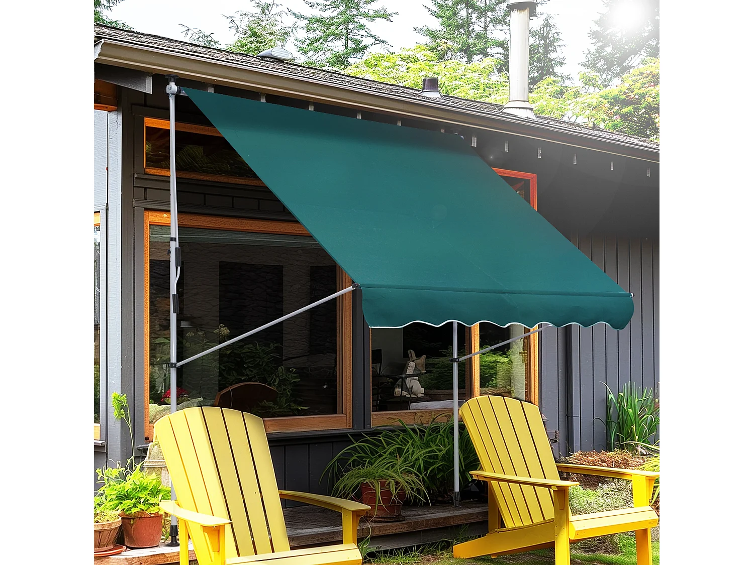 Tettuccio di ricambio per gazebo 3x4m a 2 livelli beige