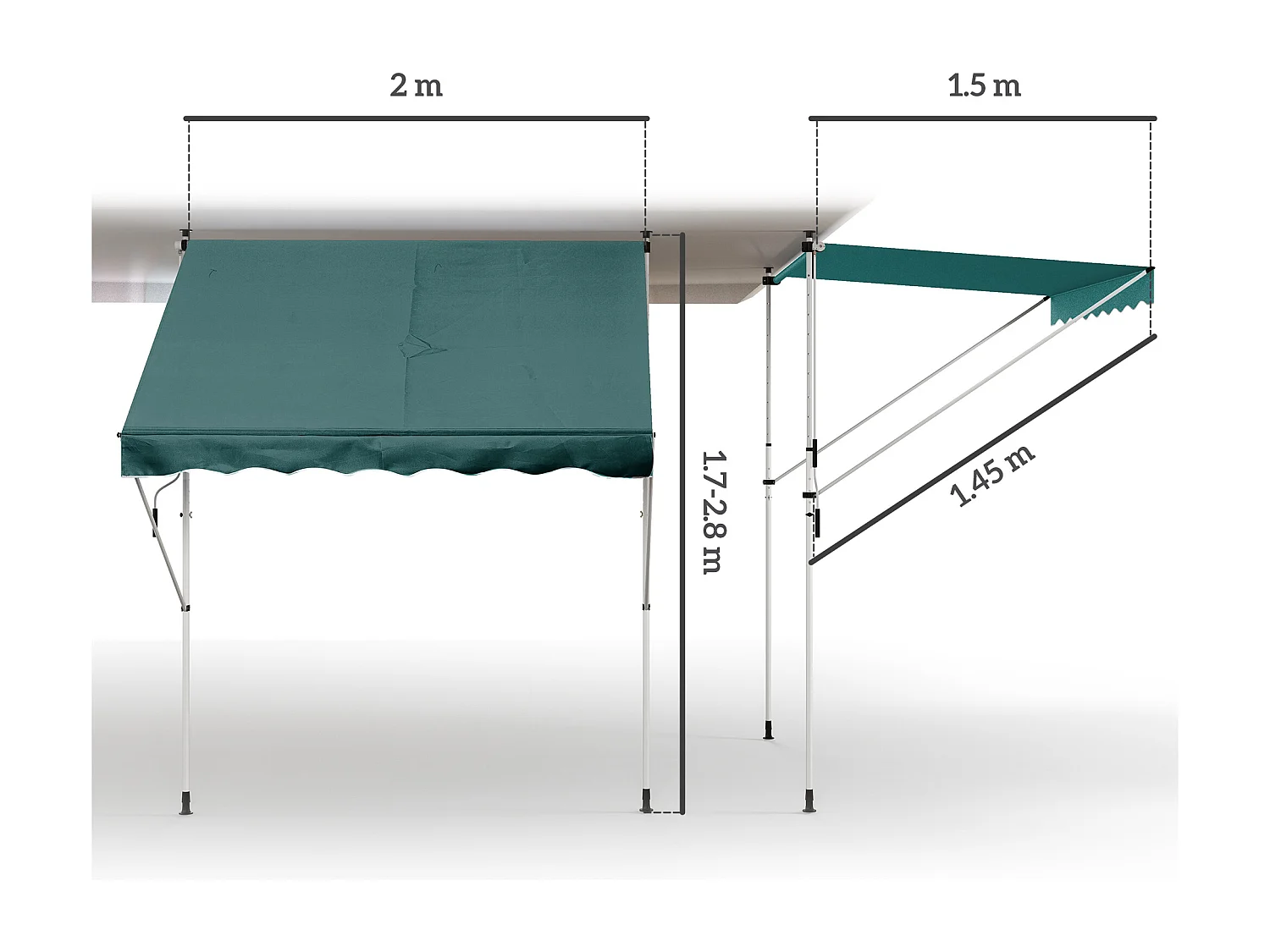 Tettuccio di ricambio per gazebo 3x4m a 2 livelli beige
