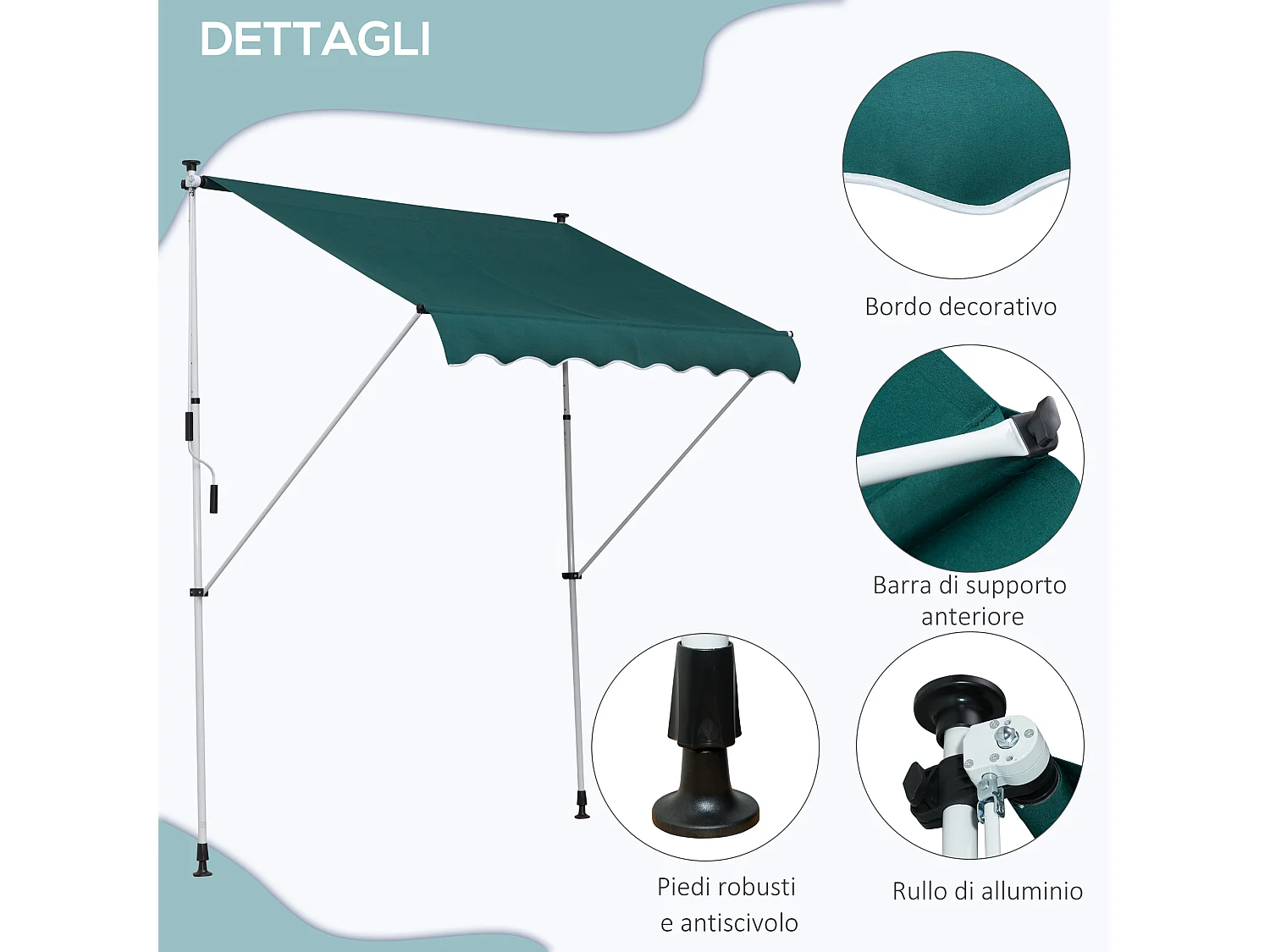 Tettuccio di ricambio per gazebo 3x4m a 2 livelli beige