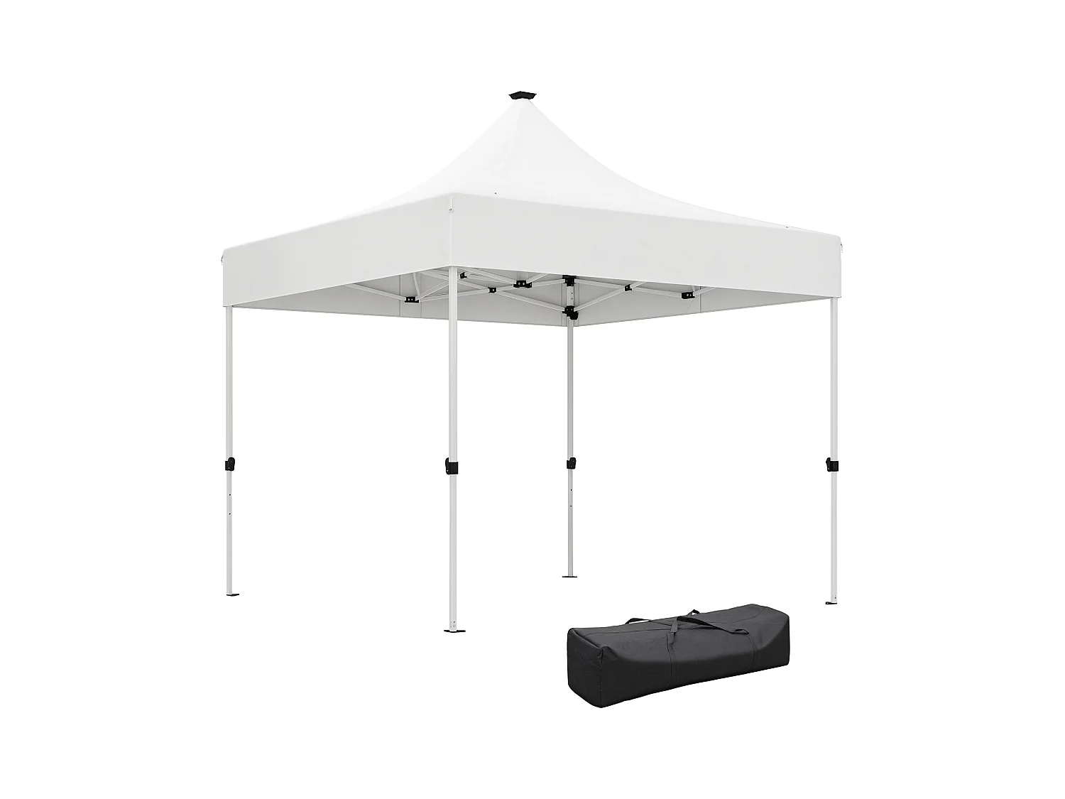 Gazebo da giardino pop up 3x3 m con luci led solari bianco
