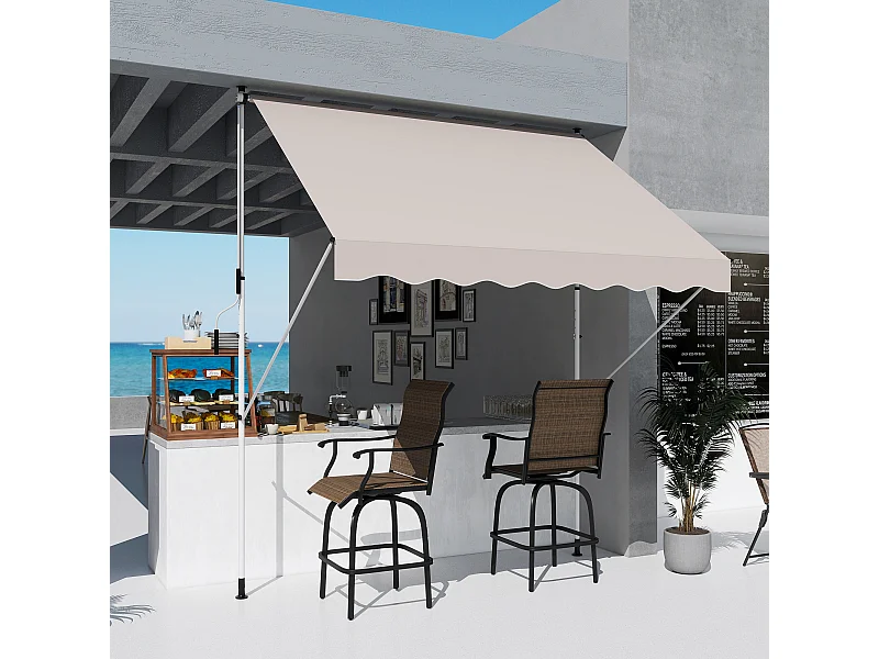 Tenda da sole con manovella altezza e angolazione regolabile