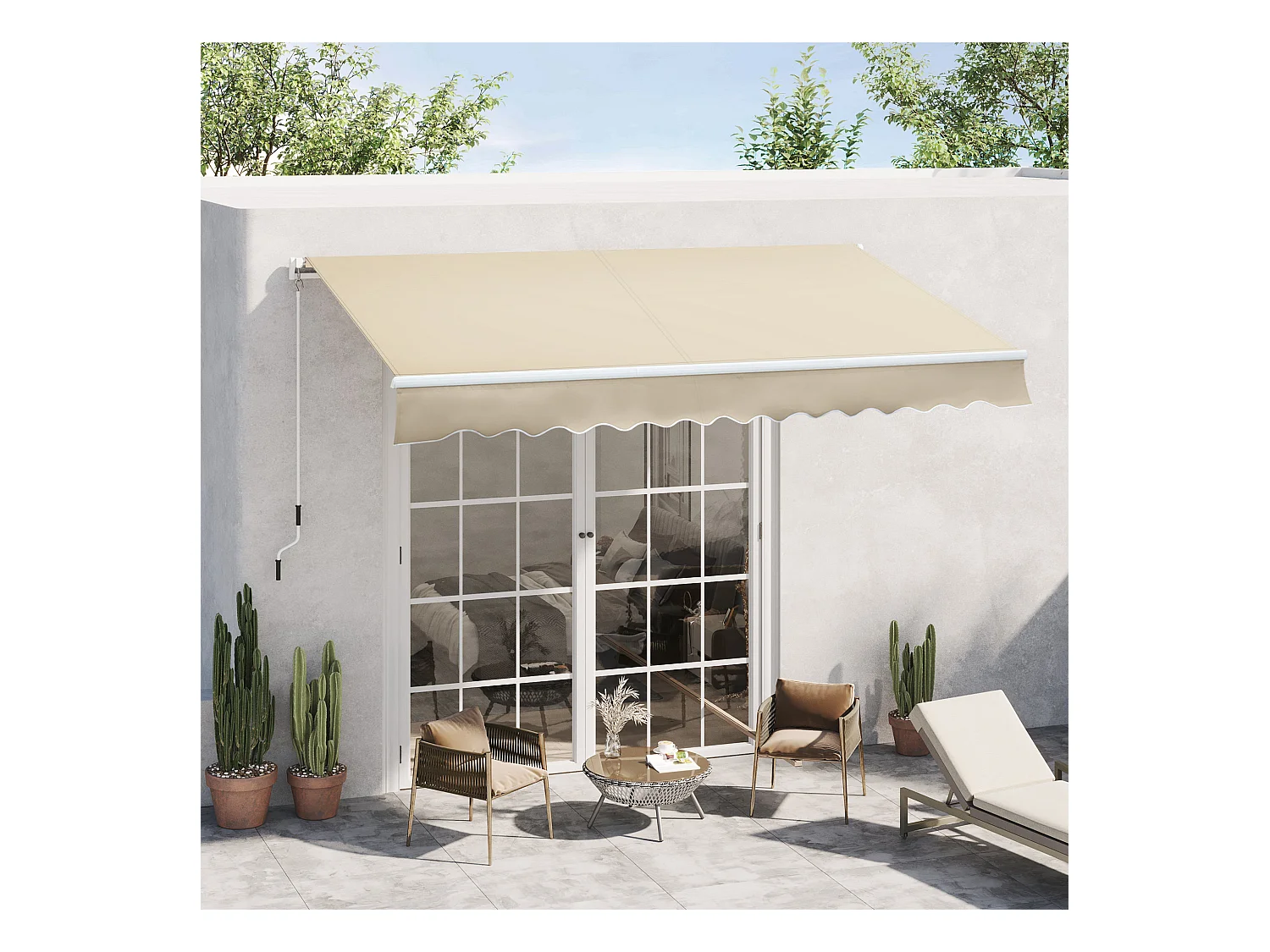 Tetto di ricambio per gazebo 3x3 m in poliestere color caffè