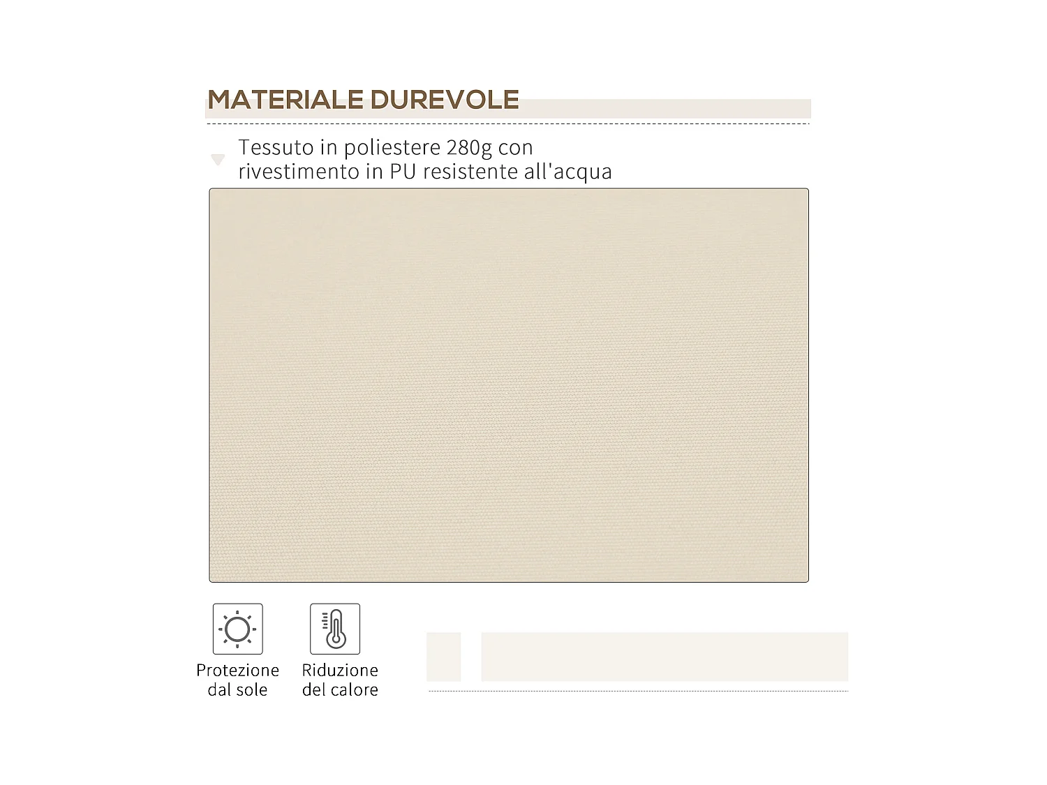 Tetto di ricambio per gazebo 3x3 m in poliestere color caffè