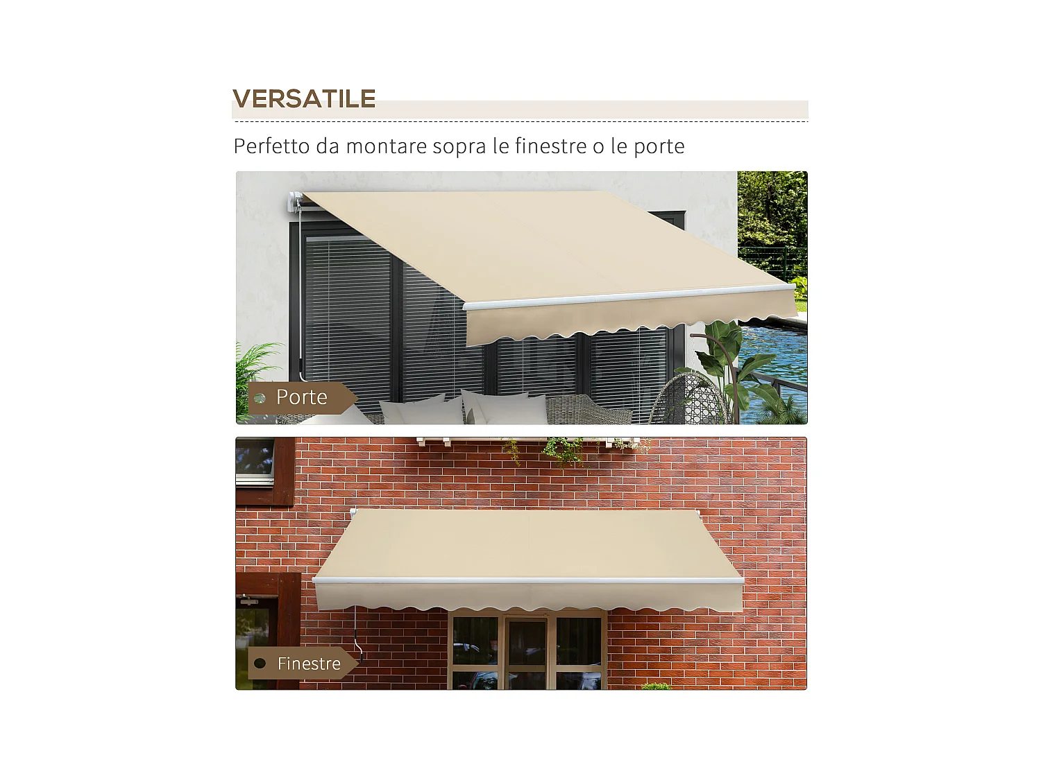 Tetto di ricambio per gazebo 3x3 m in poliestere color caffè