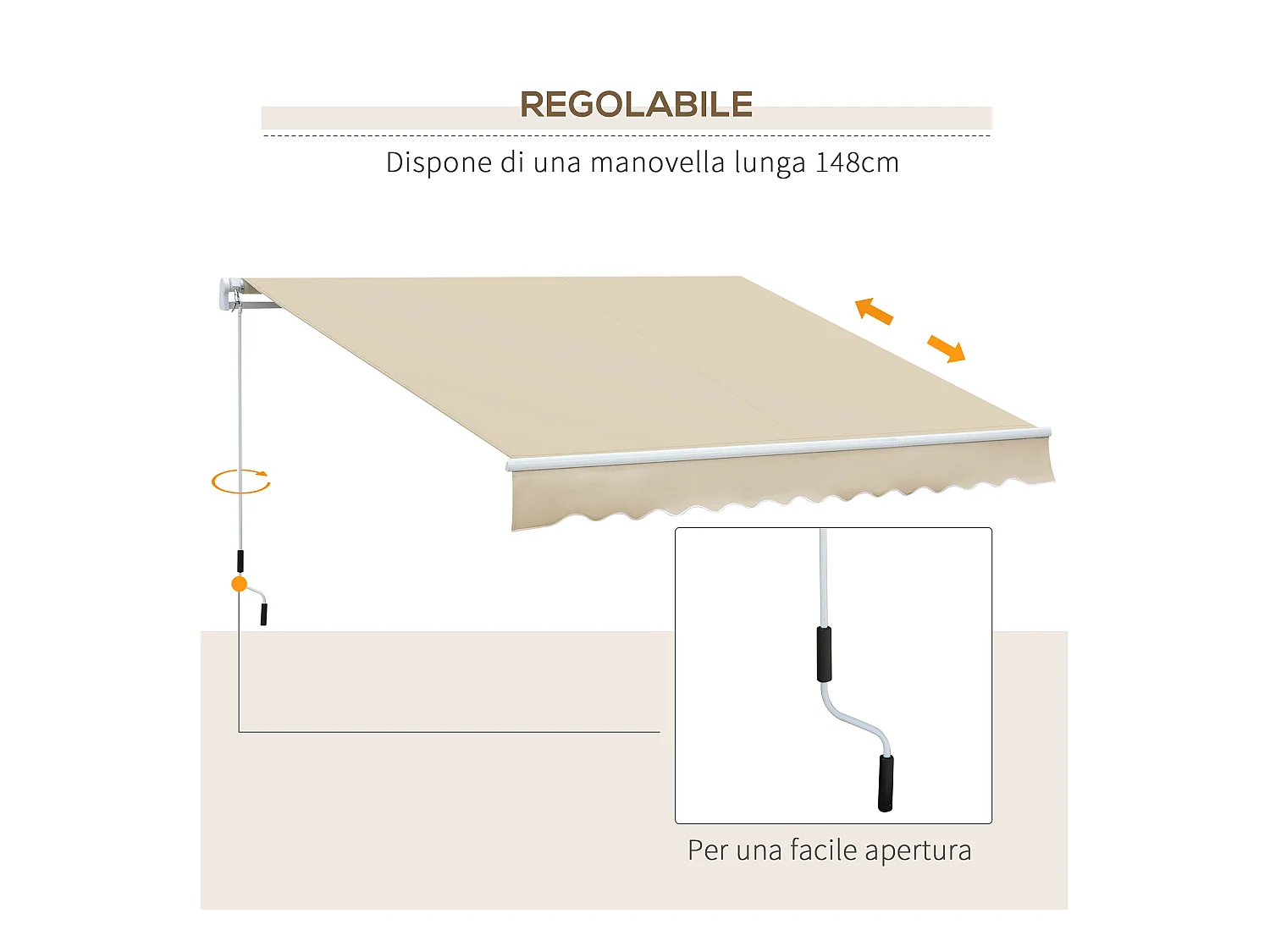 Tetto di ricambio per gazebo 3x3 m in poliestere color caffè