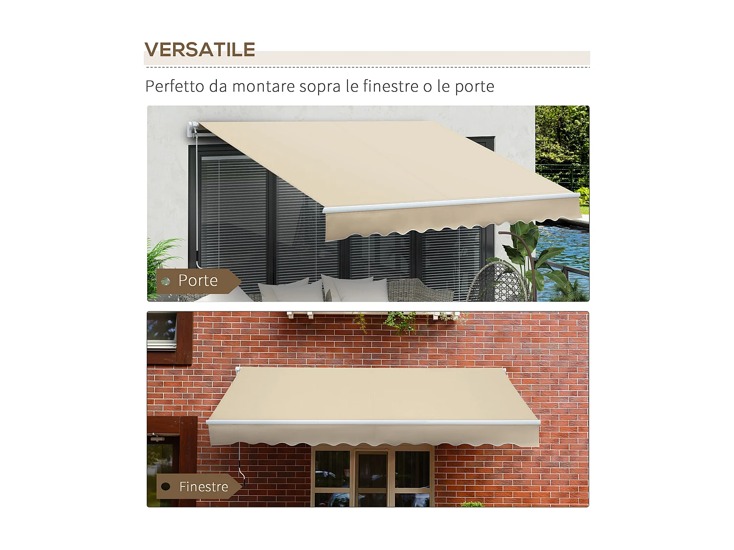 Tetto di ricambio per gazebo 3x3 m in poliestere color caffè