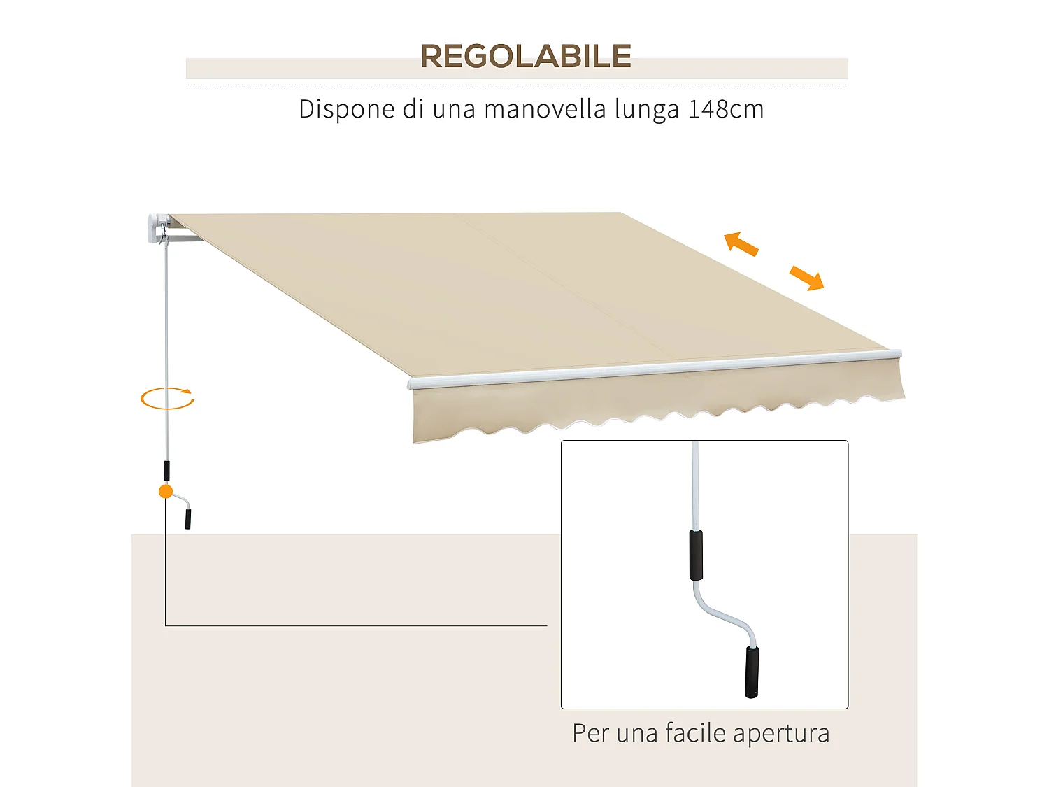 Tetto di ricambio per gazebo 3x3 m in poliestere color caffè