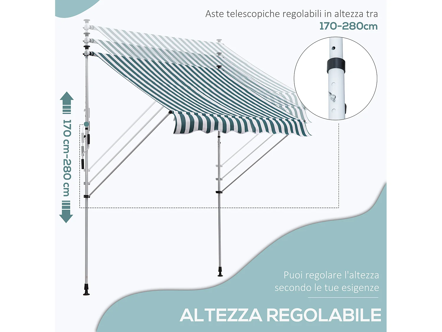 Base ombrellone rotonda ø55cm basamento 30kg pali da 38-48mm