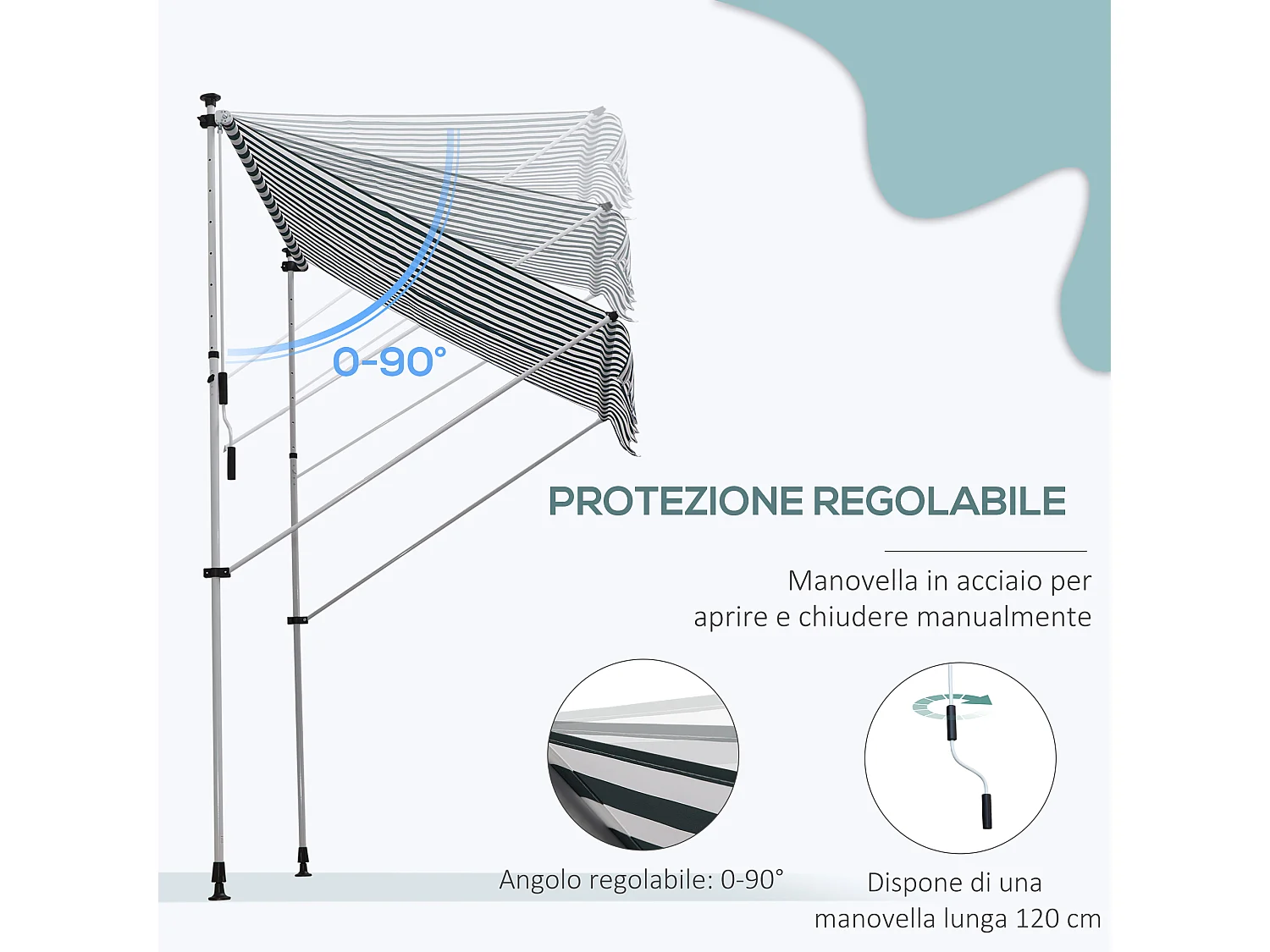 Base ombrellone rotonda ø55cm basamento 30kg pali da 38-48mm