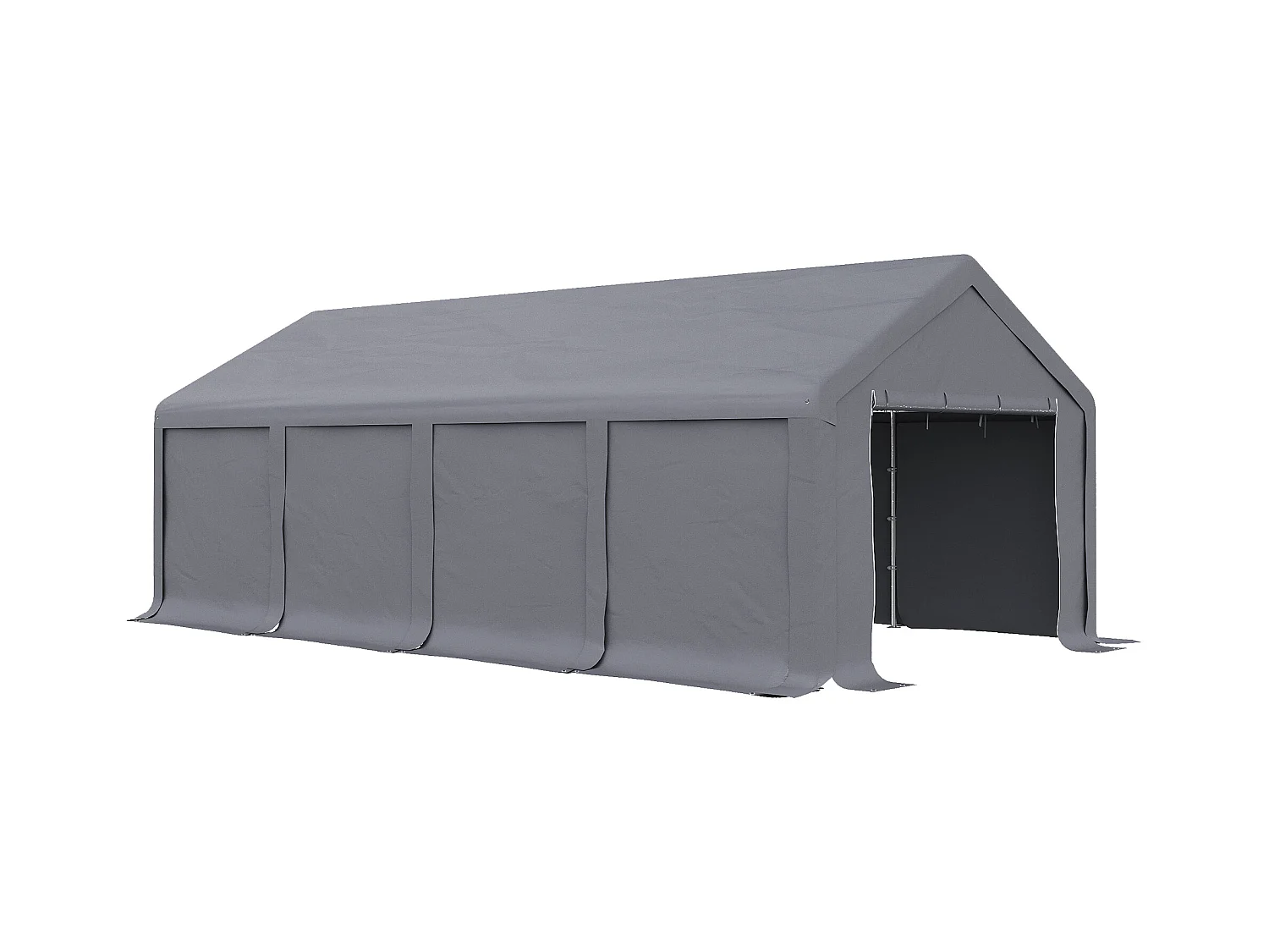 Tendone da giardino per feste 8x4m con porte a cerniera