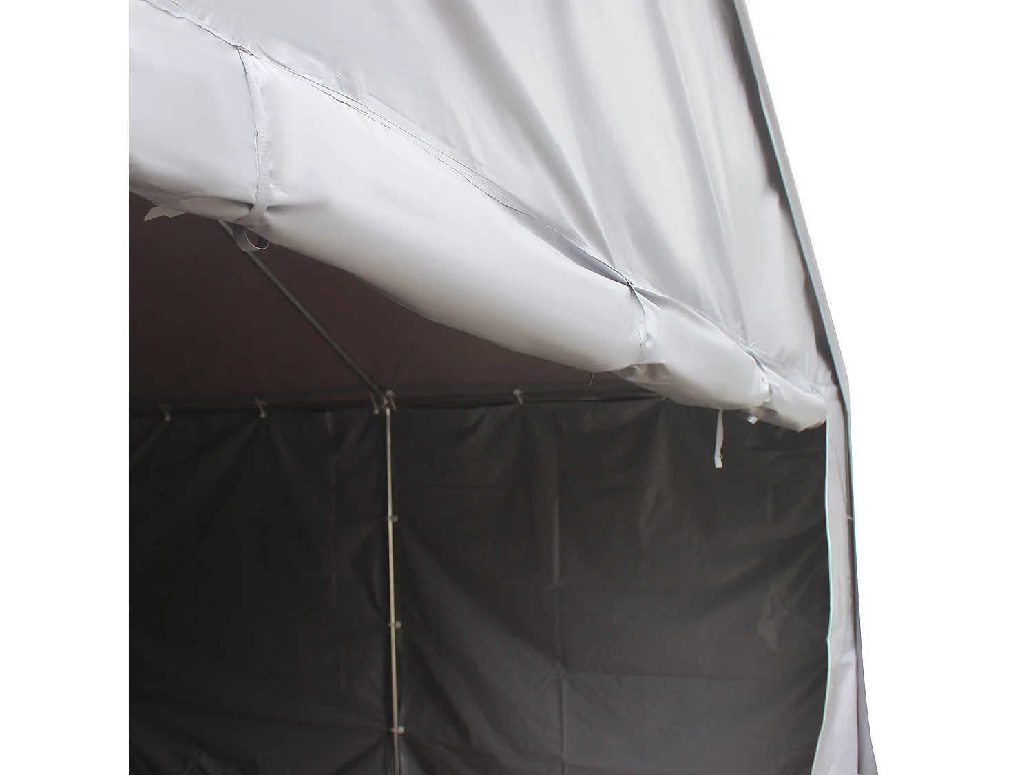 Tendone da giardino per feste 8x4m con porte a cerniera