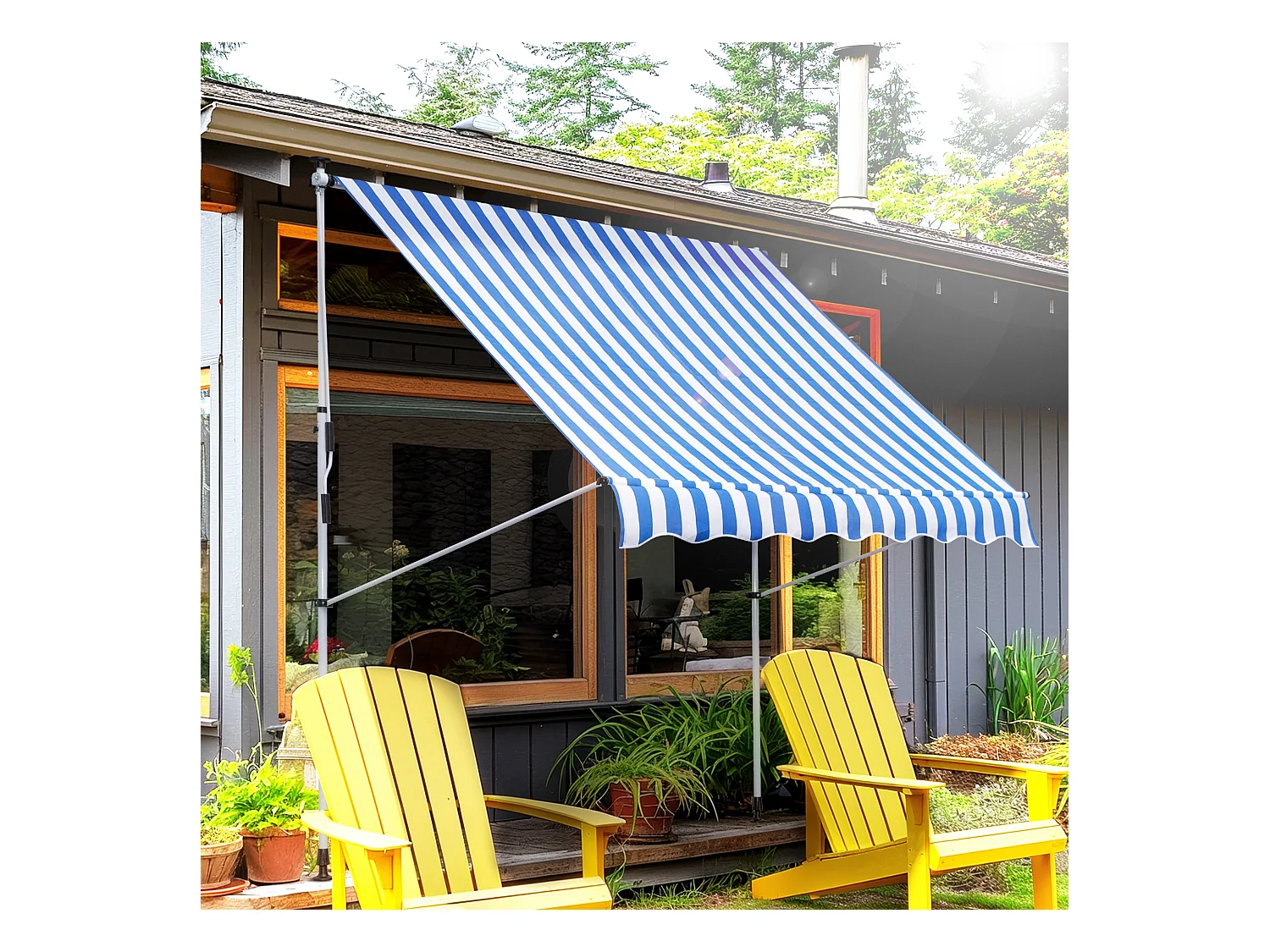 Tettuccio di ricambio per gazebo 3x3m a 2 livelli beige