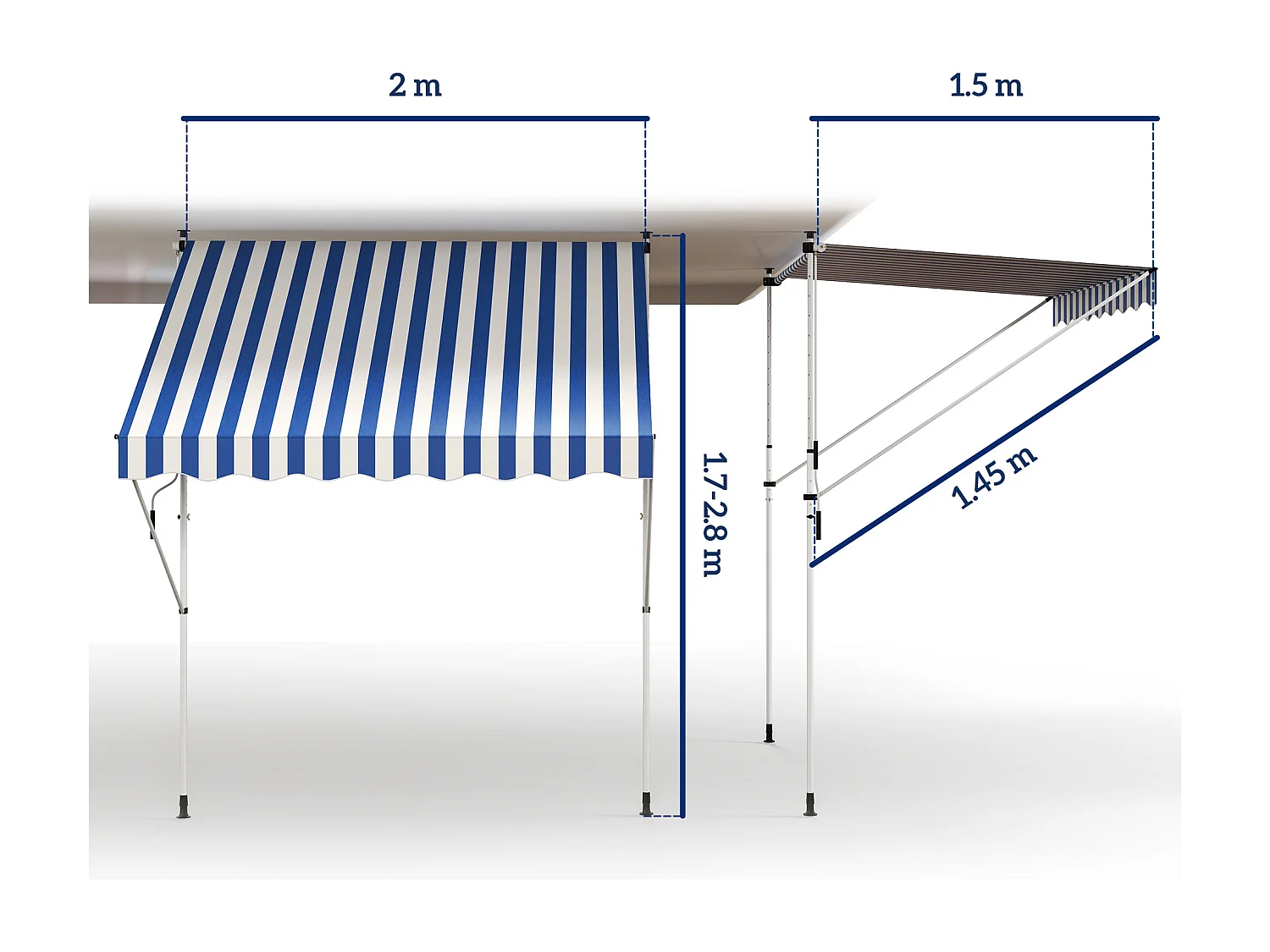 Tettuccio di ricambio per gazebo 3x3m a 2 livelli beige