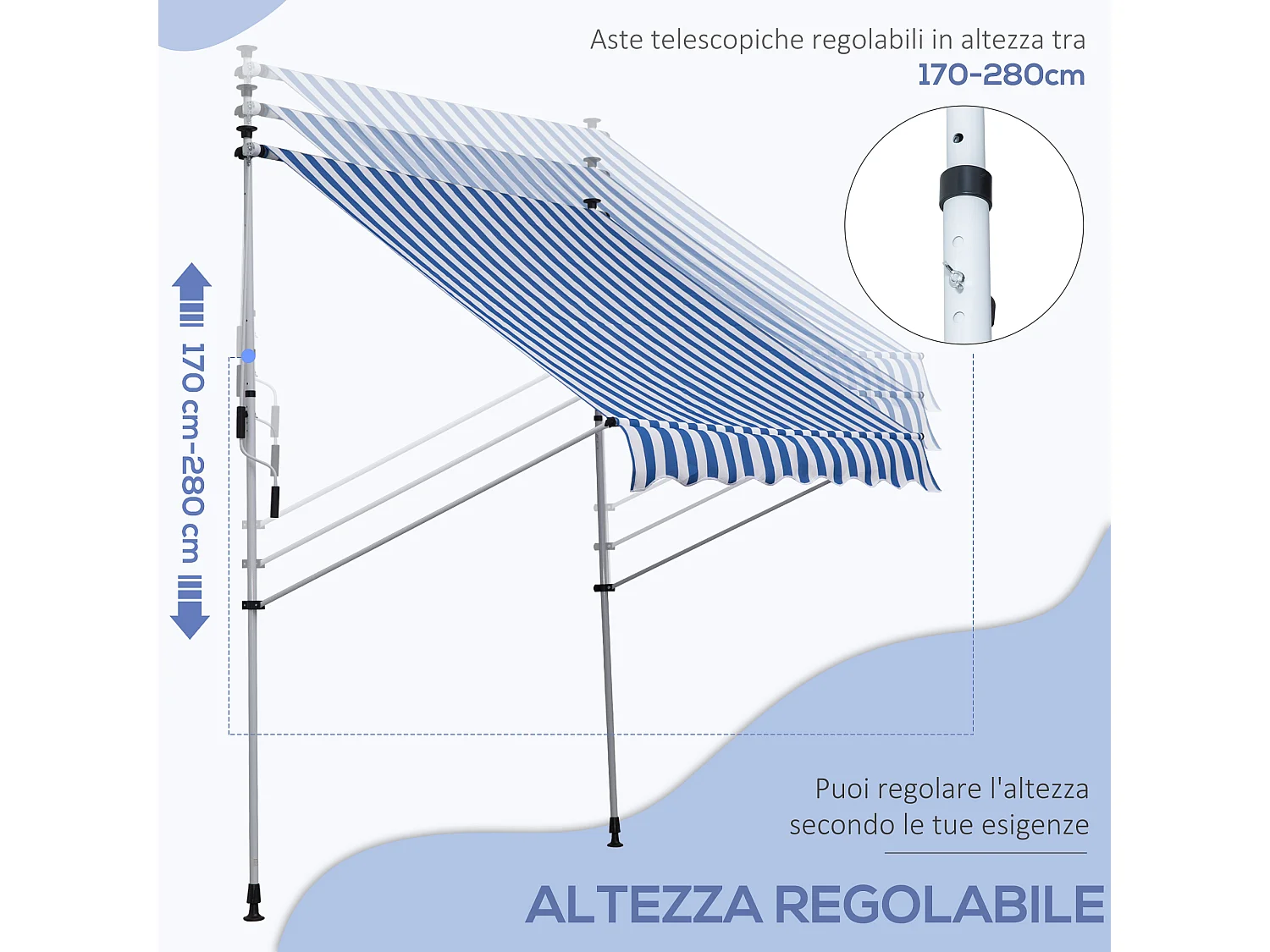 Tettuccio di ricambio per gazebo 3x3m a 2 livelli beige