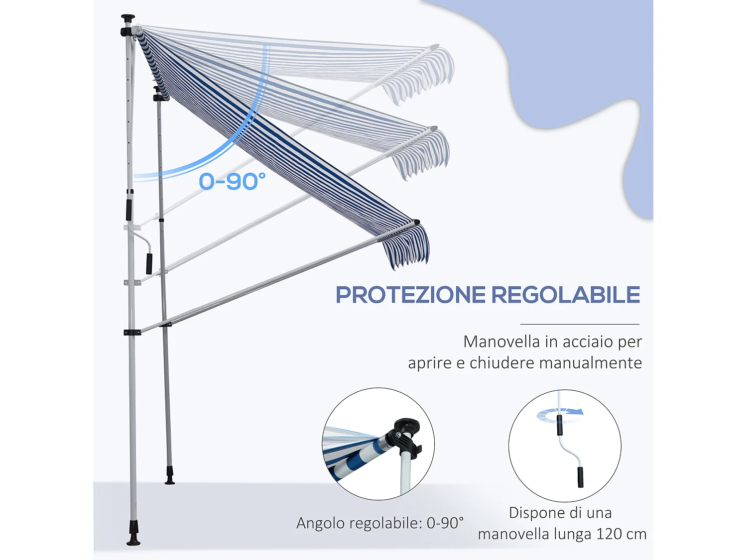 Tettuccio di ricambio per gazebo 3x3m a 2 livelli beige