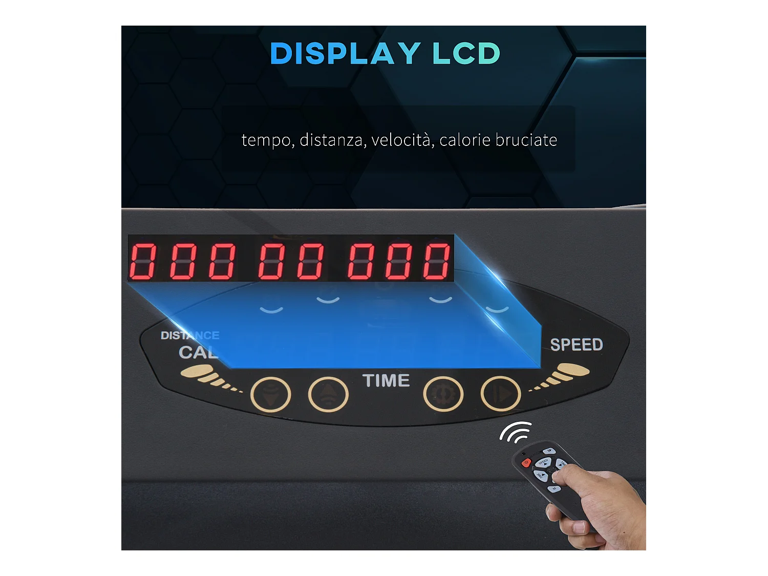 Tapis roulant elettrico pieghevole salvaspazio con telecomando