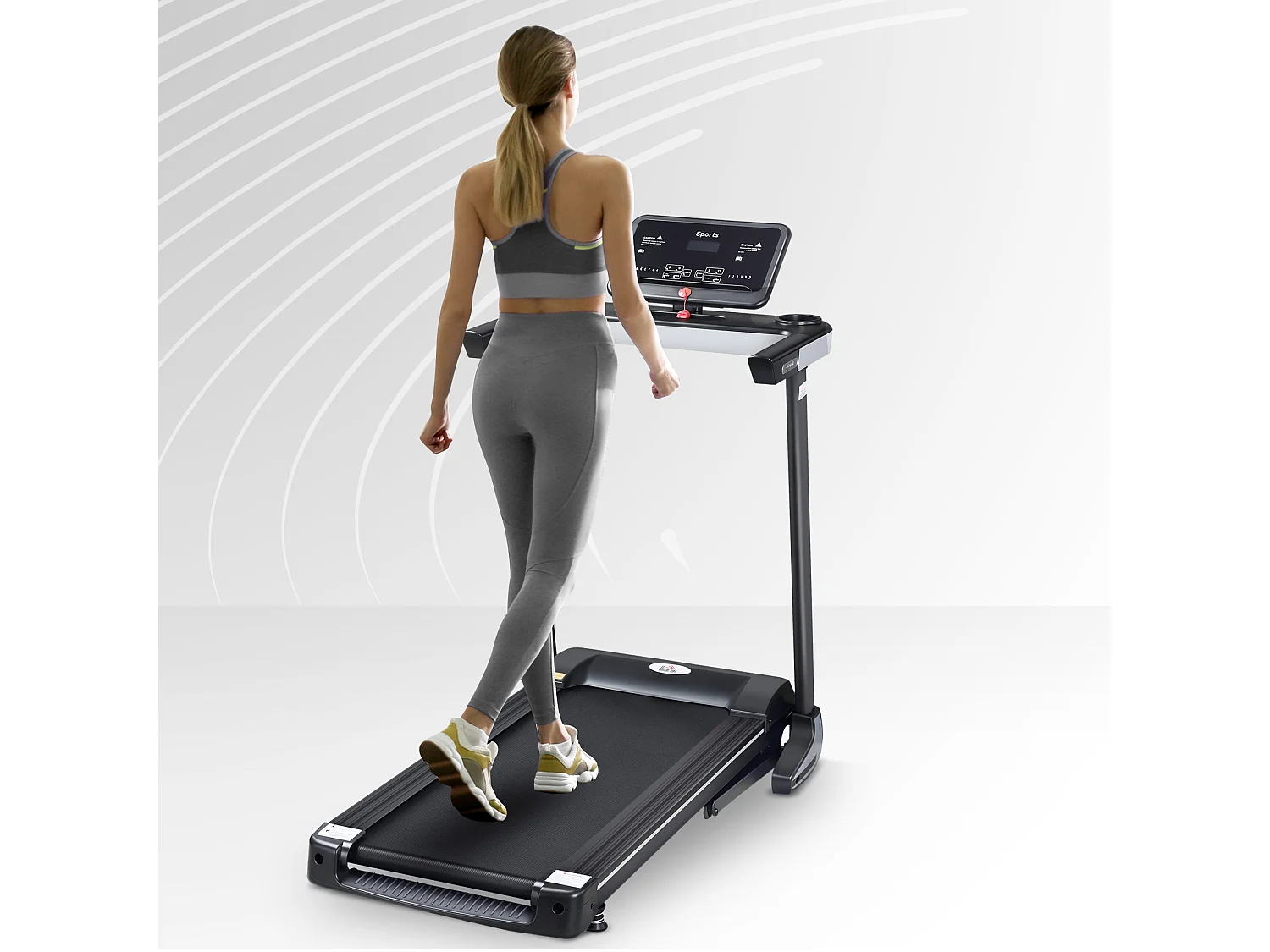 Tapis roulant elettrico pieghevole 1-12km/h motore 500w schermo lcd