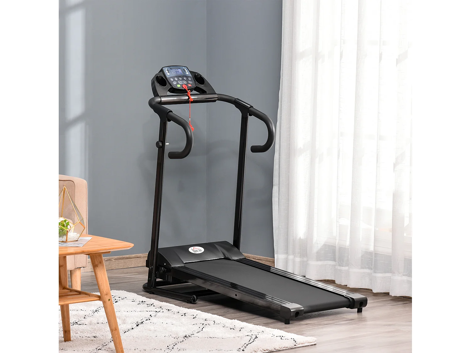Tapis roulant elettrico pieghevole con display velocità 0.8-10km/h 500w