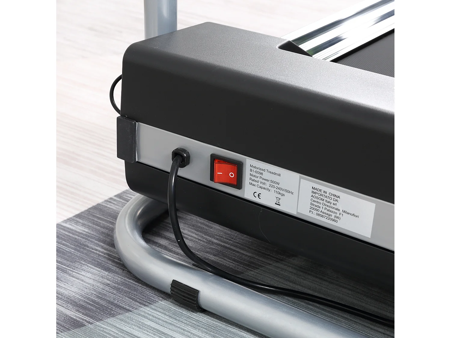 Tapis roulant elettrico pieghevole con schermo lcd per allenamento a casa