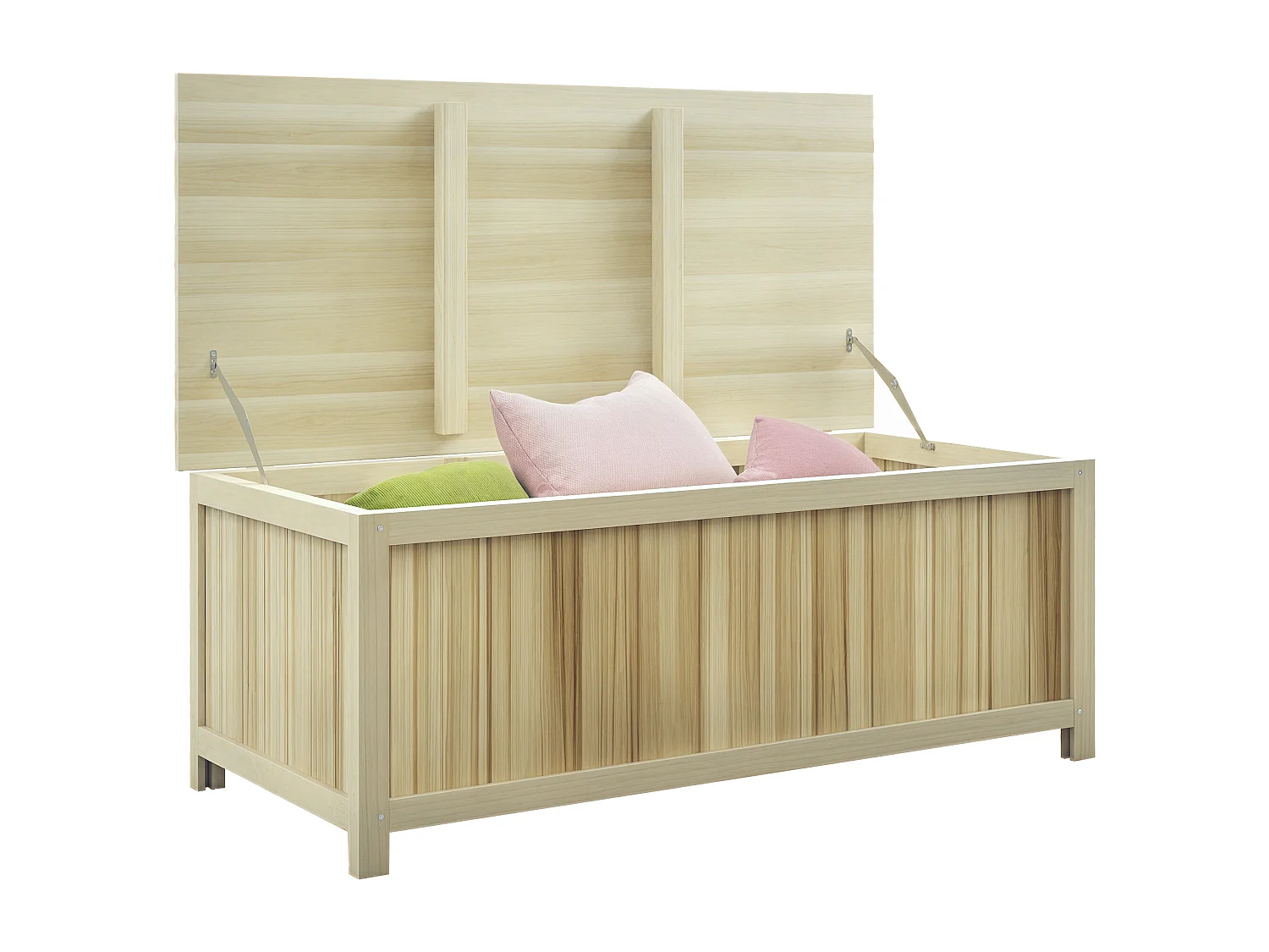 Panca contenitore da giardino da 172l in legno di abete 120x55x45cm