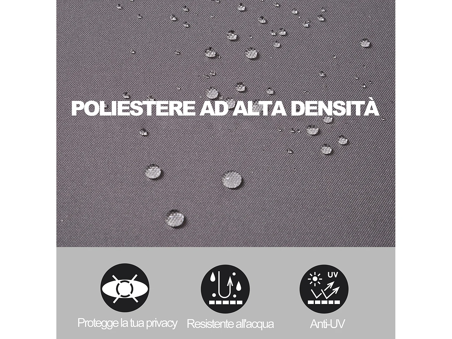 Tenda da sole avvolgibile in poliestere imperemabile anti-uv