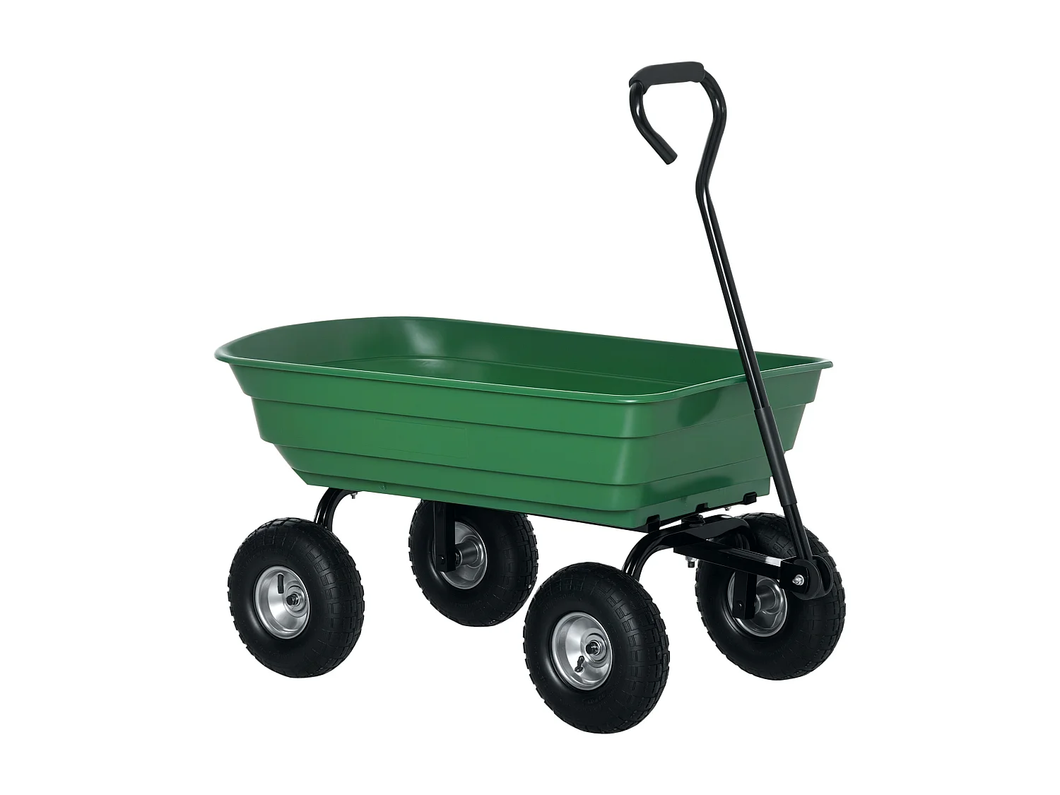 Carrello da giardino struttura in acciaio 108x52x100cm verde
