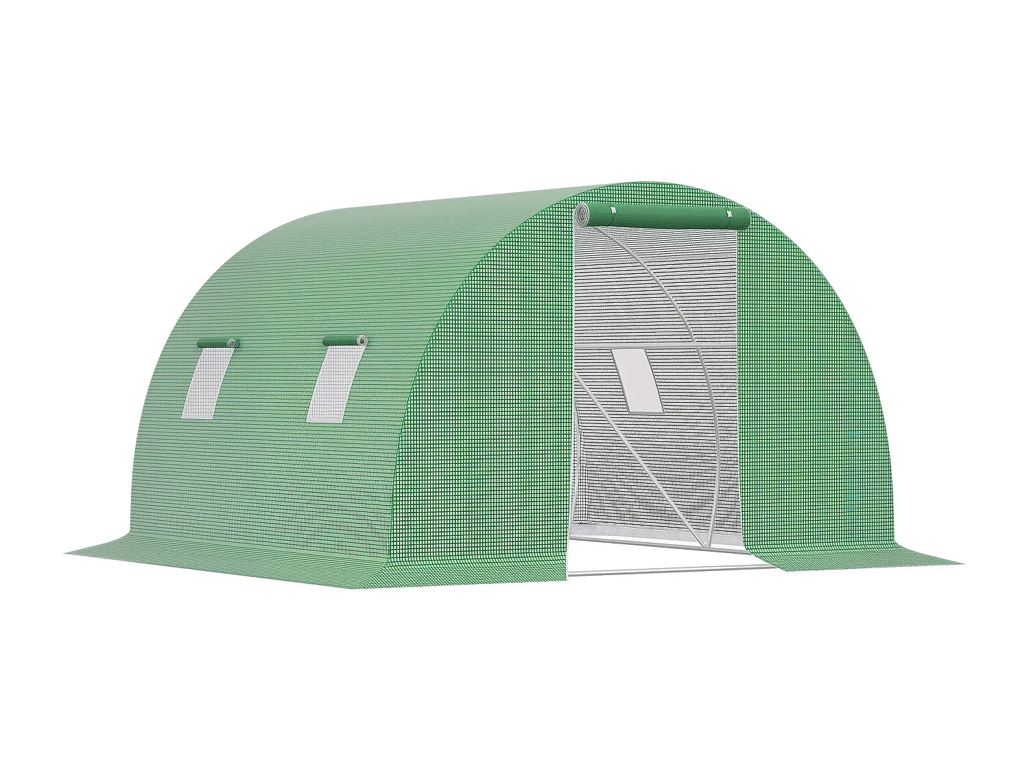 Serra a tunnel 3x3x2m con porta avvolgibile e 4 finestre