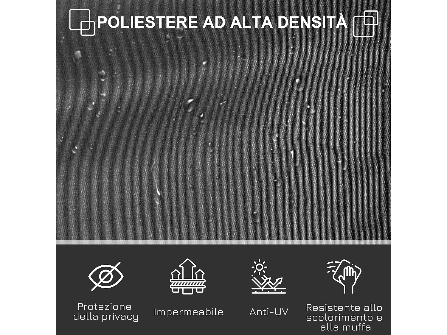 Frangivista da giardino estensibile fino 3m e avvolgibile grigio