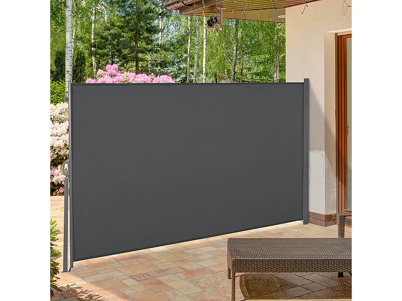 Frangivista da giardino estensibile fino 3m e avvolgibile grigio