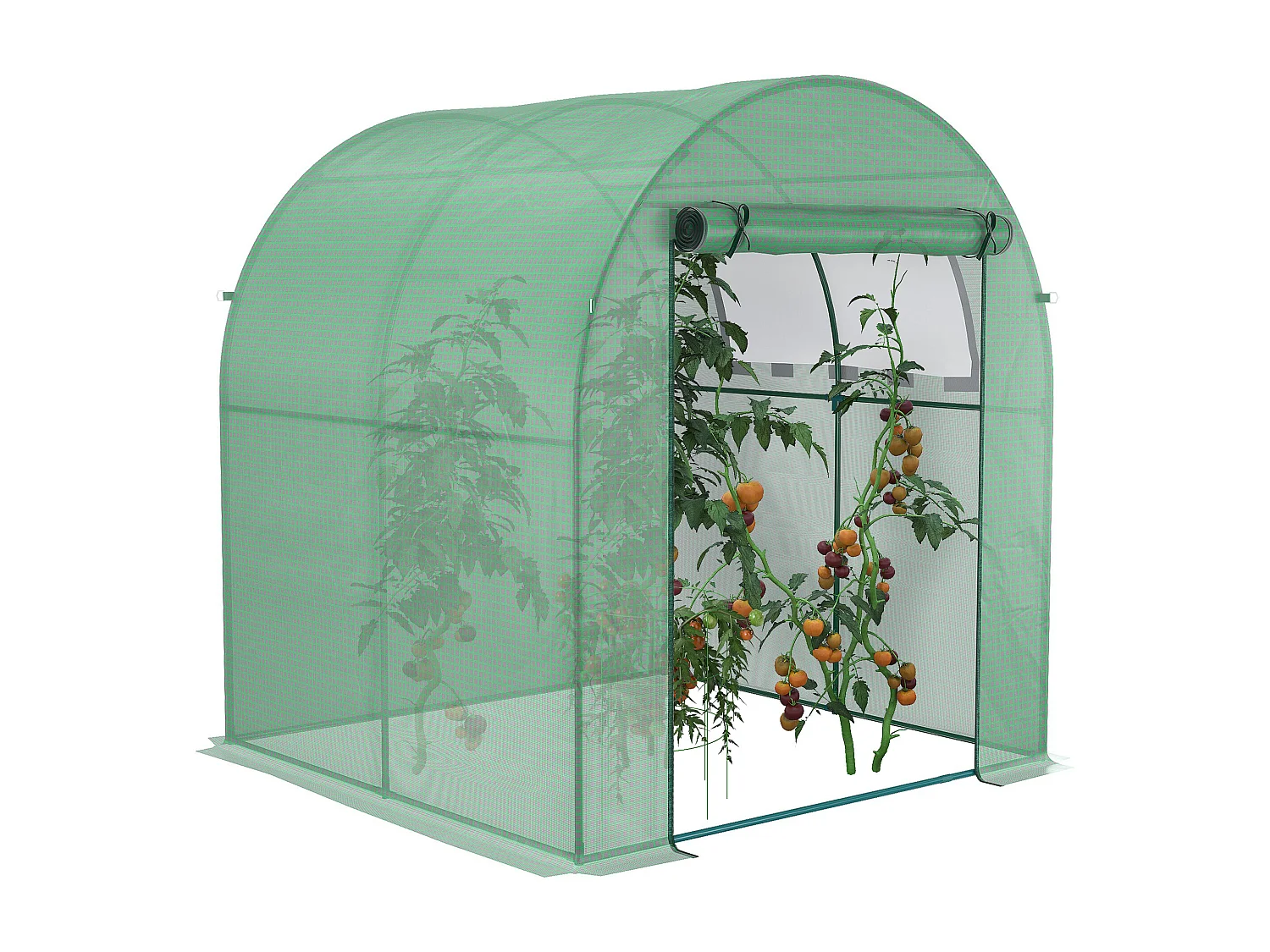 Serra a tunnel con porte e finestre avvolgibili 1.8x1.8x2m