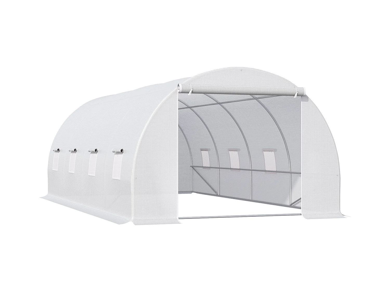 Serra a tunnel 6x3x2m per orto e giardino in metallo e pe