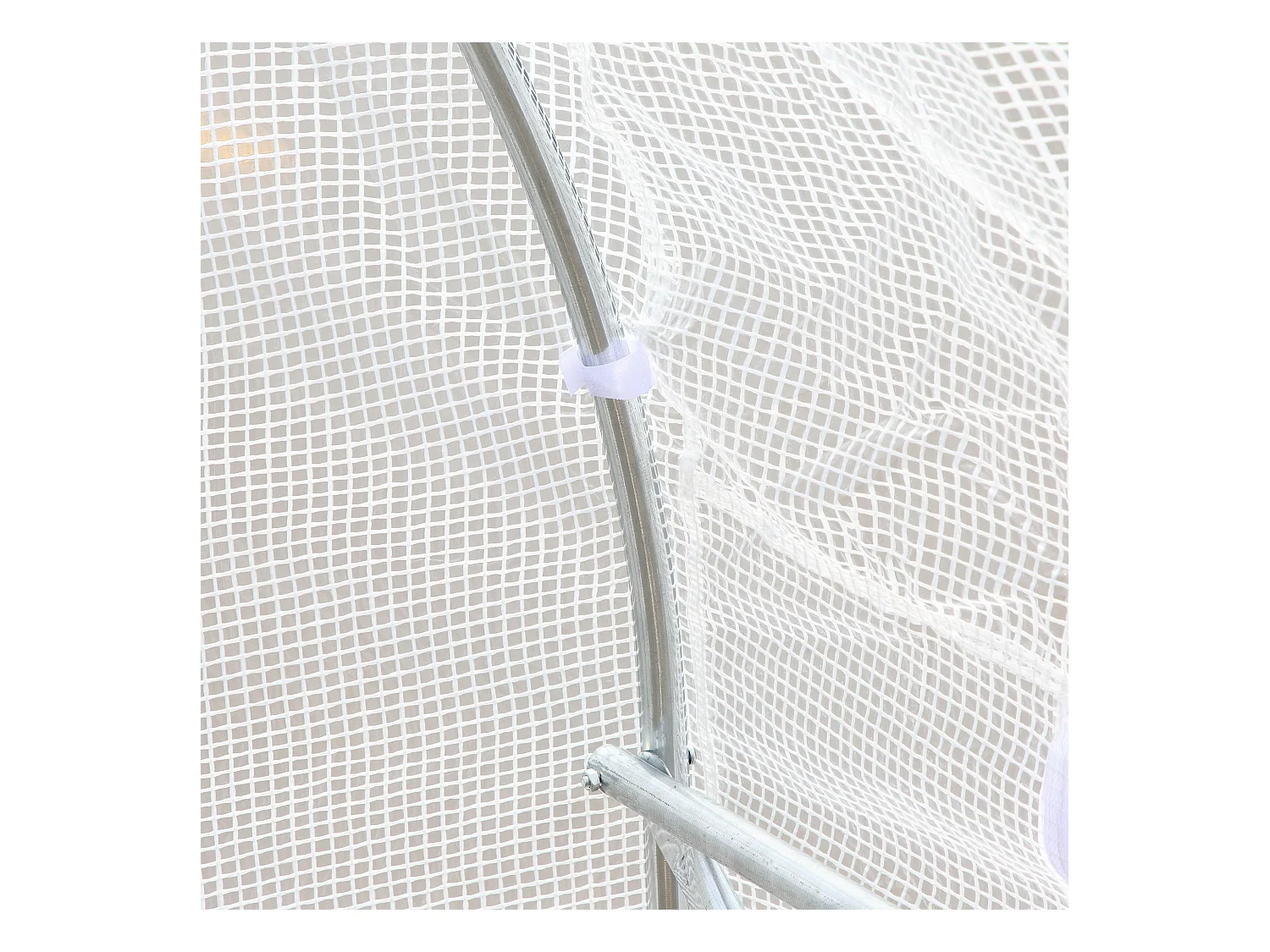 Serra da giardino a tunnel 5x2x2m in metallo e pe bianco