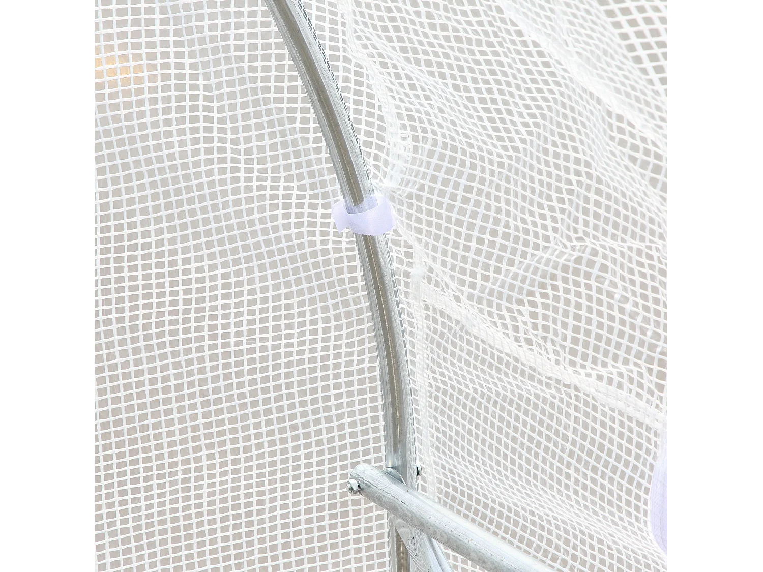 Serra da giardino a tunnel 5x2x2m in metallo e pe bianco