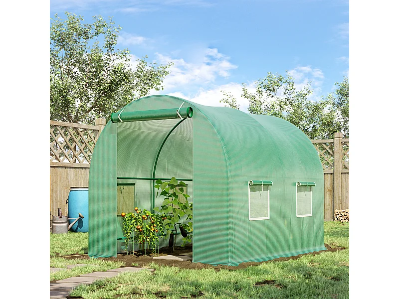 Serra da giardino a tunnel in acciaio e pe 2.5x2x2m