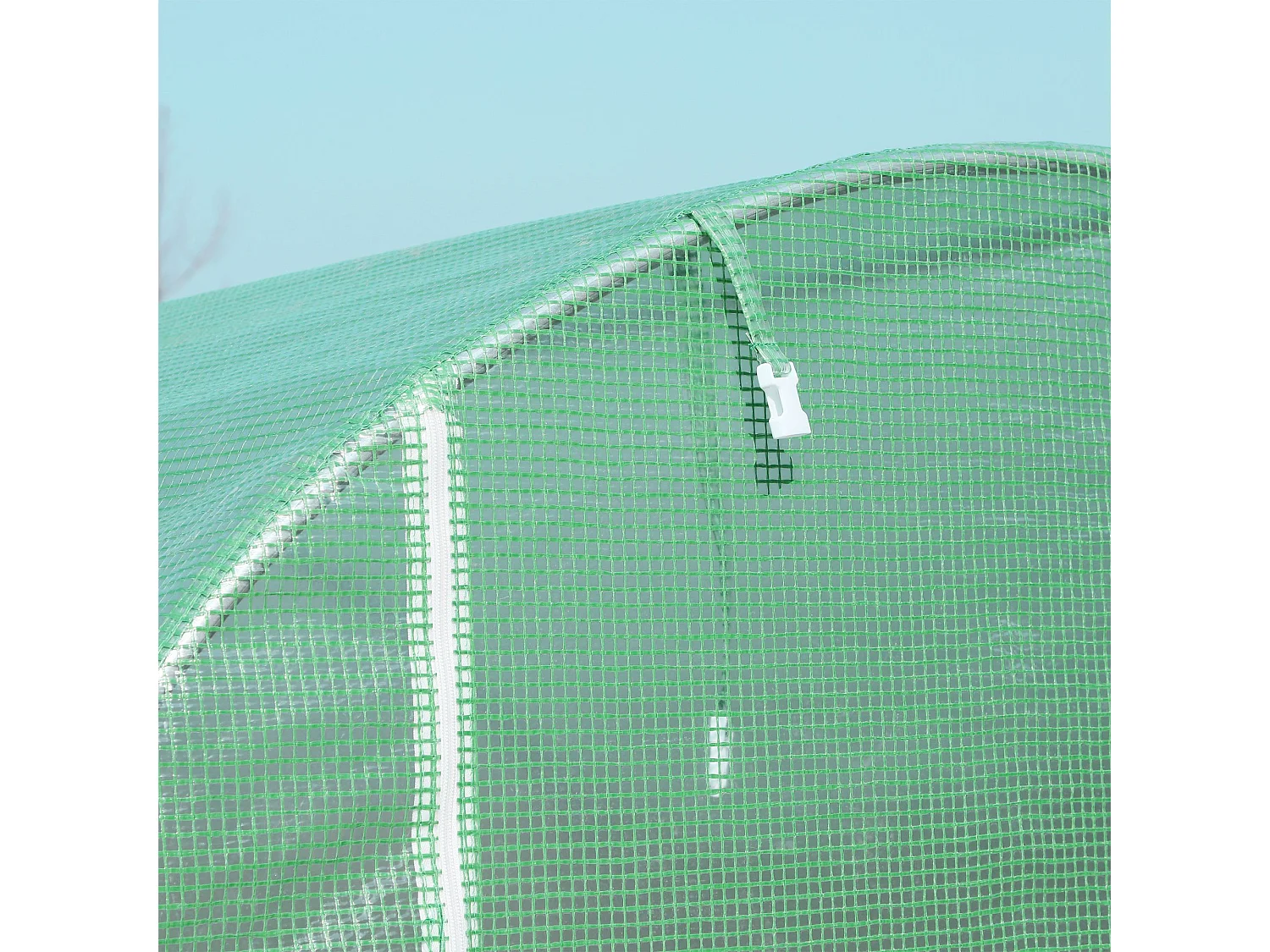 Serra a tunnel 5x2x2m con 8 finestre e porta avvolgibile