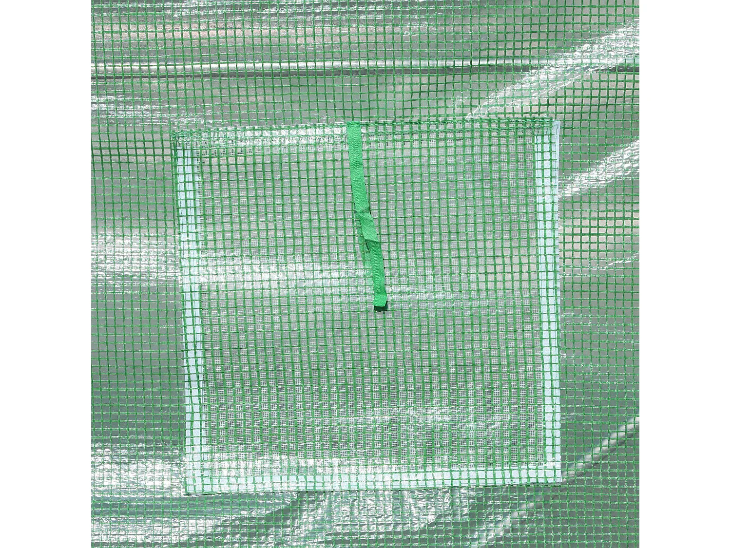 Serra a tunnel 5x2x2m con 8 finestre e porta avvolgibile