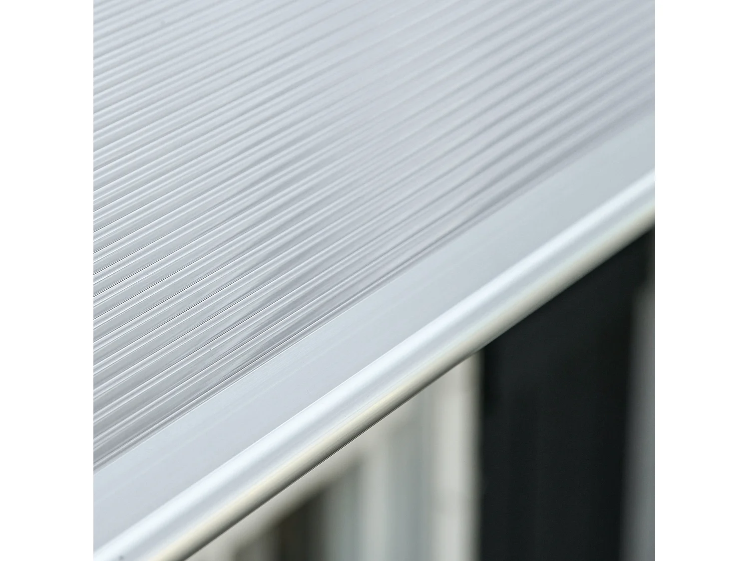 Pensilina da esterno in policarbonato 200x96x27cm trasparente