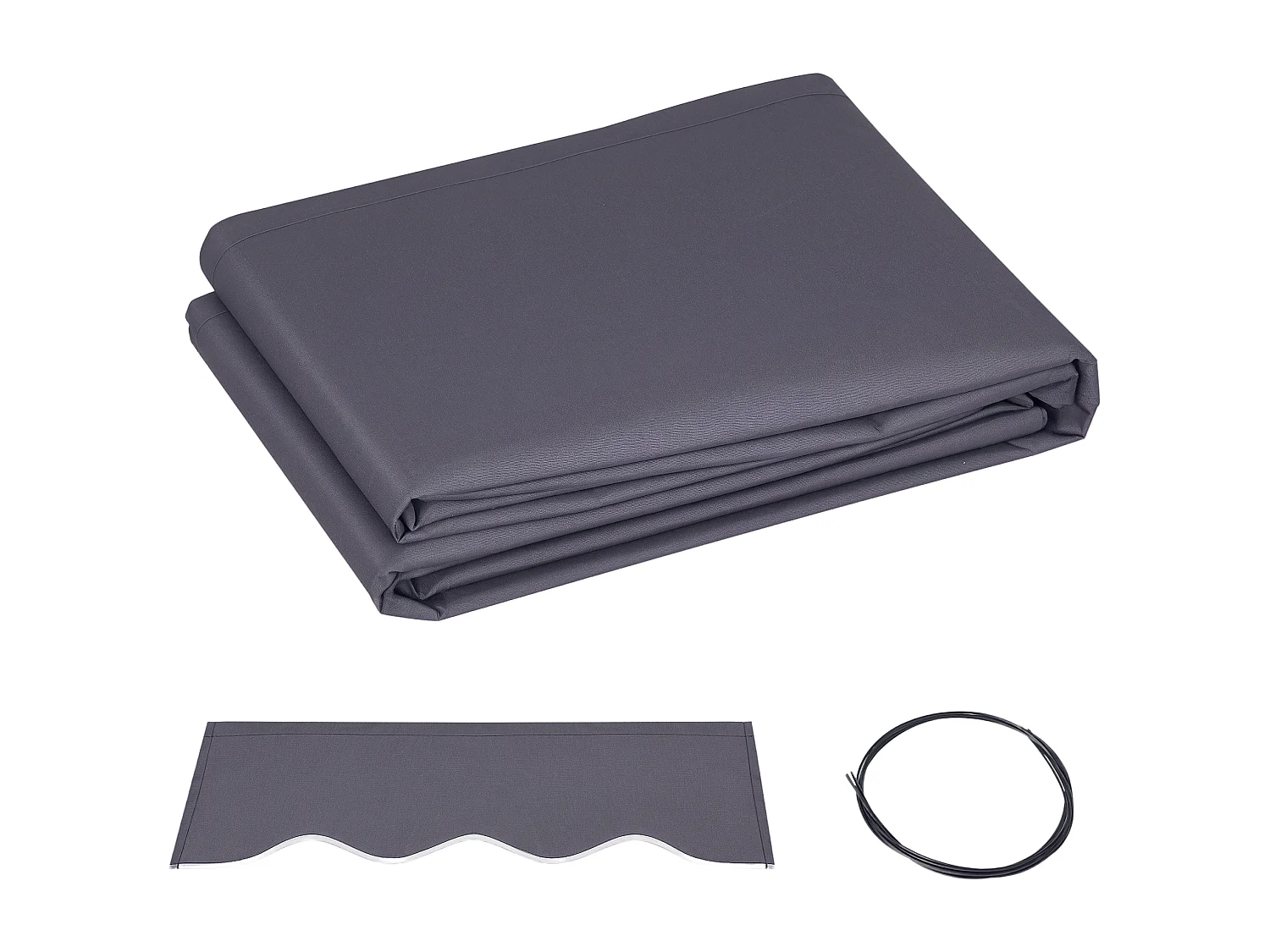 Telo di ricambio per tenda a bracci in poliestere da 3.6x2.5 m grigio