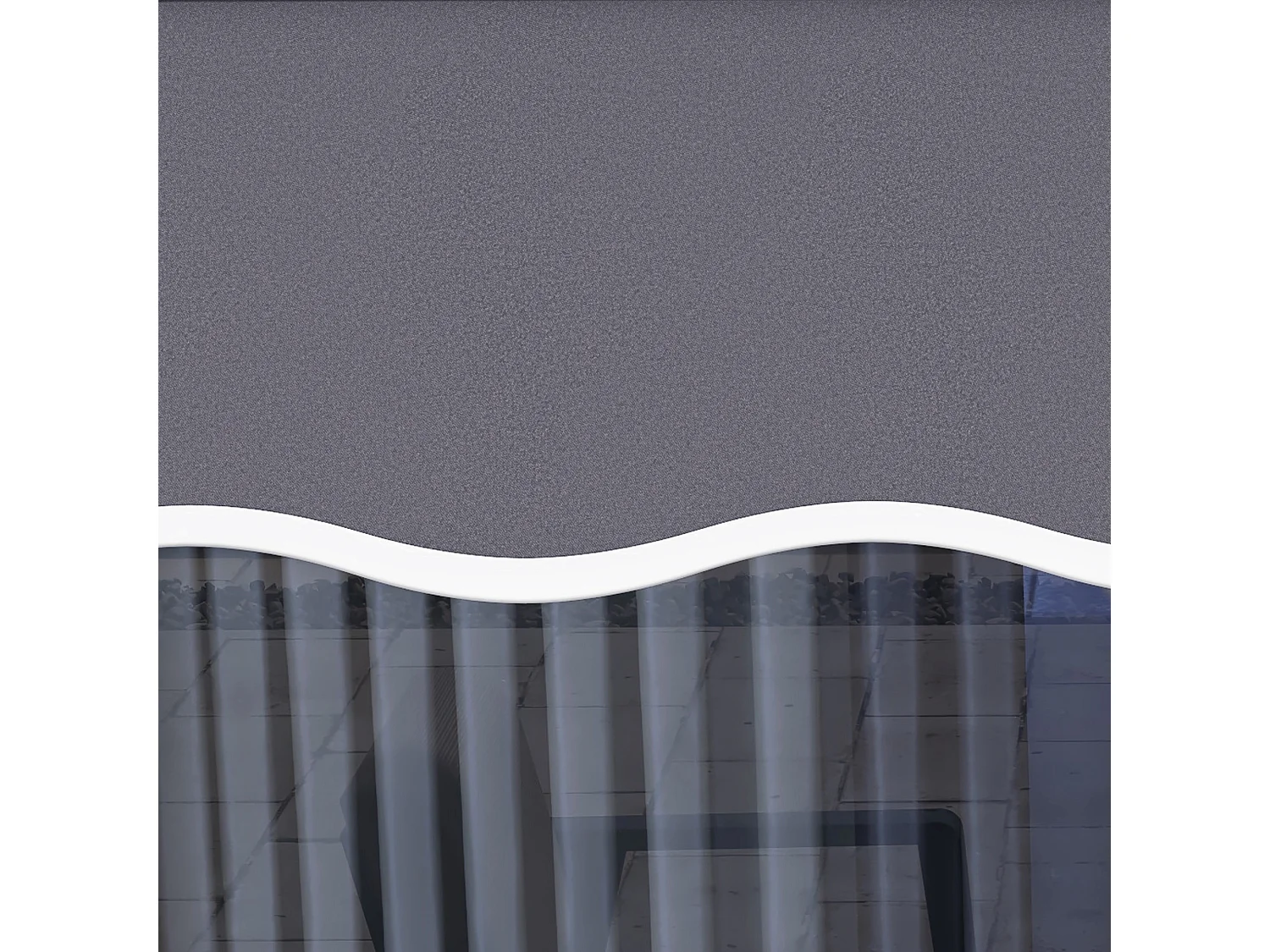 Telo di ricambio per tenda a bracci in poliestere da 3.6x2.5 m grigio