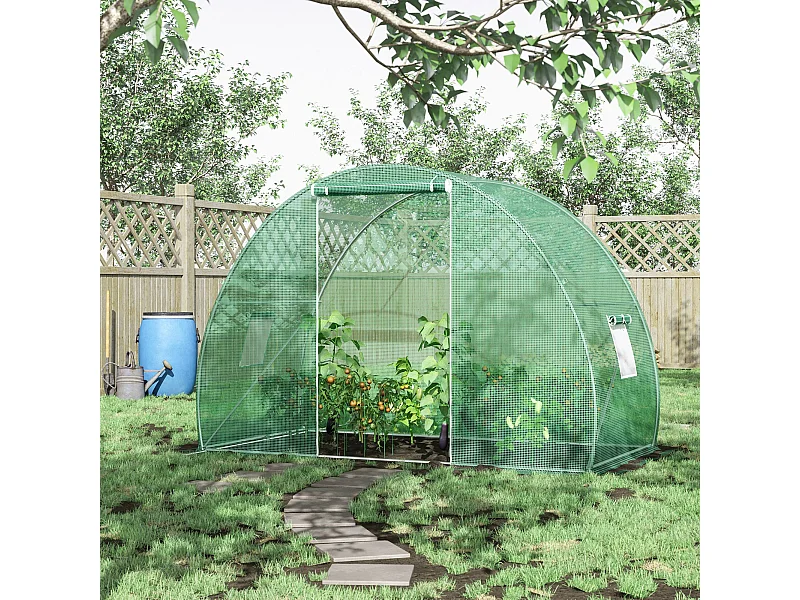 Serra tunnel porta avvolgibile finestre copertura pe 1.5x3x2m