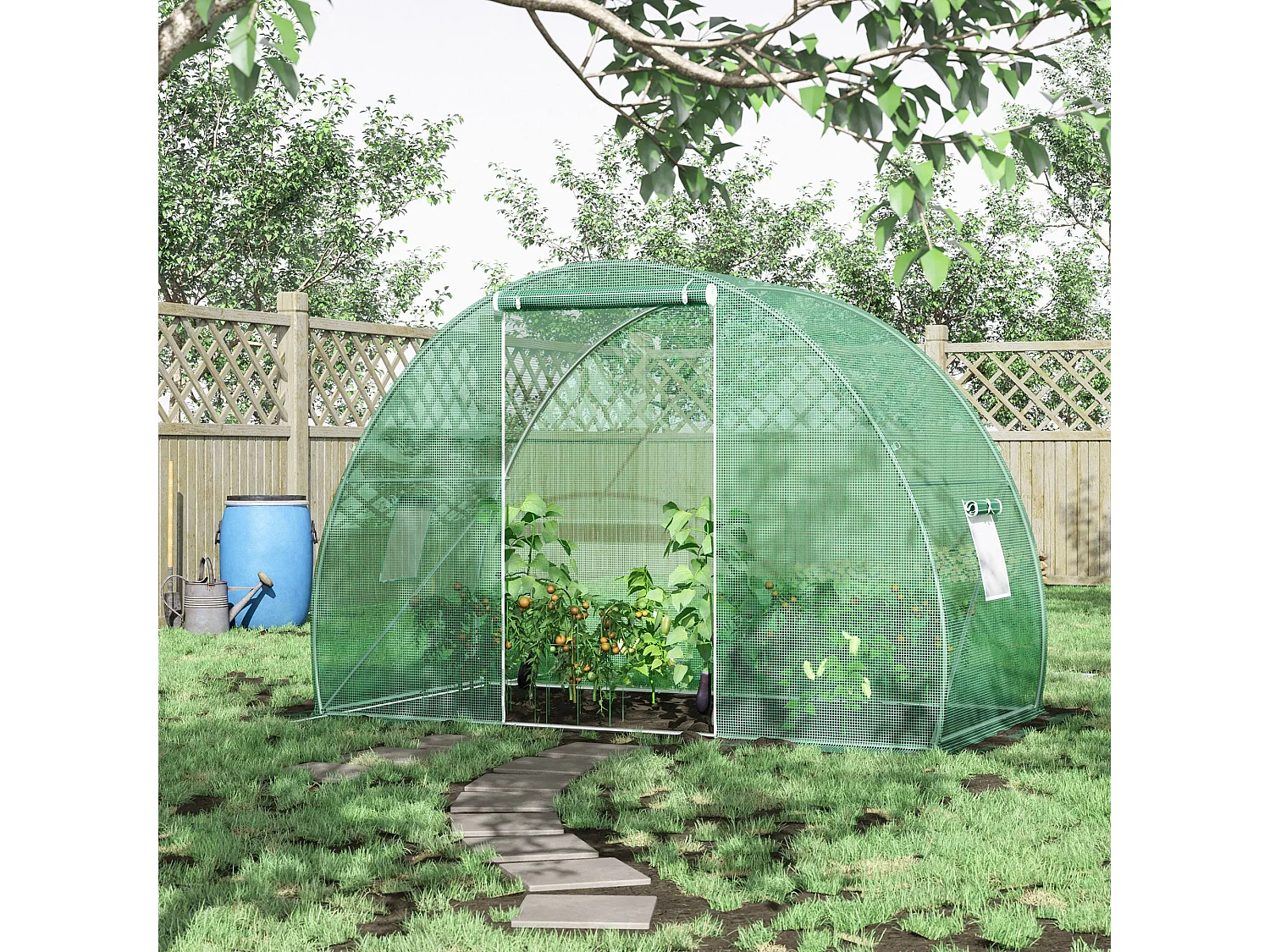 Serra tunnel porta avvolgibile finestre copertura pe 1.5x3x2m