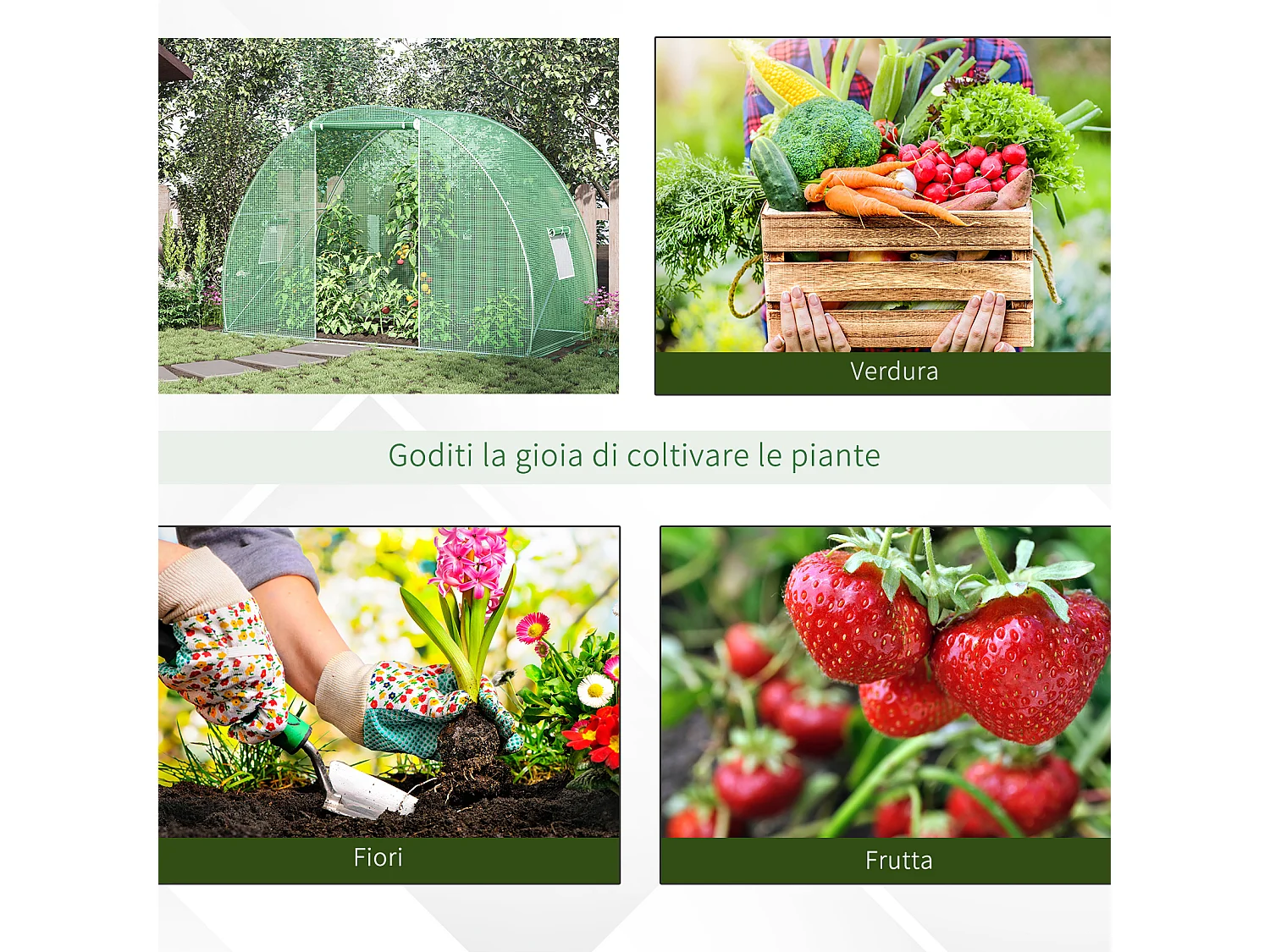 Serra tunnel porta avvolgibile finestre copertura pe 1.5x3x2m