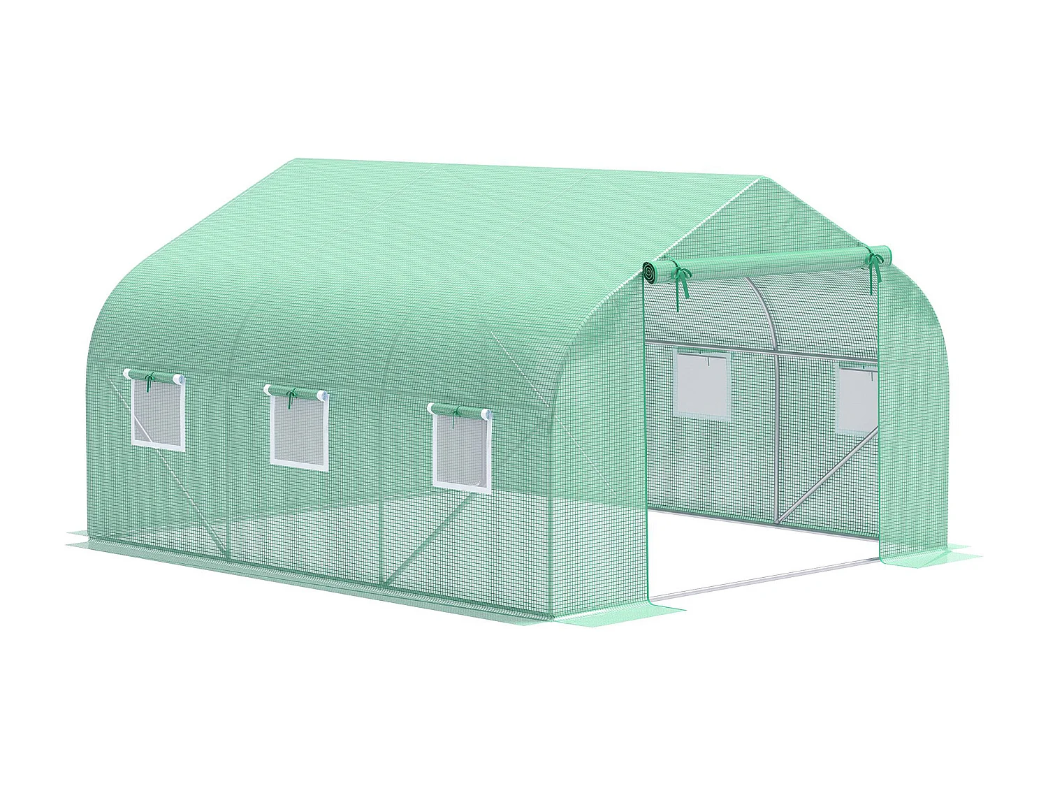 Serra per orto 3.5x3x2m con 6 finestre e porta avvolgibile