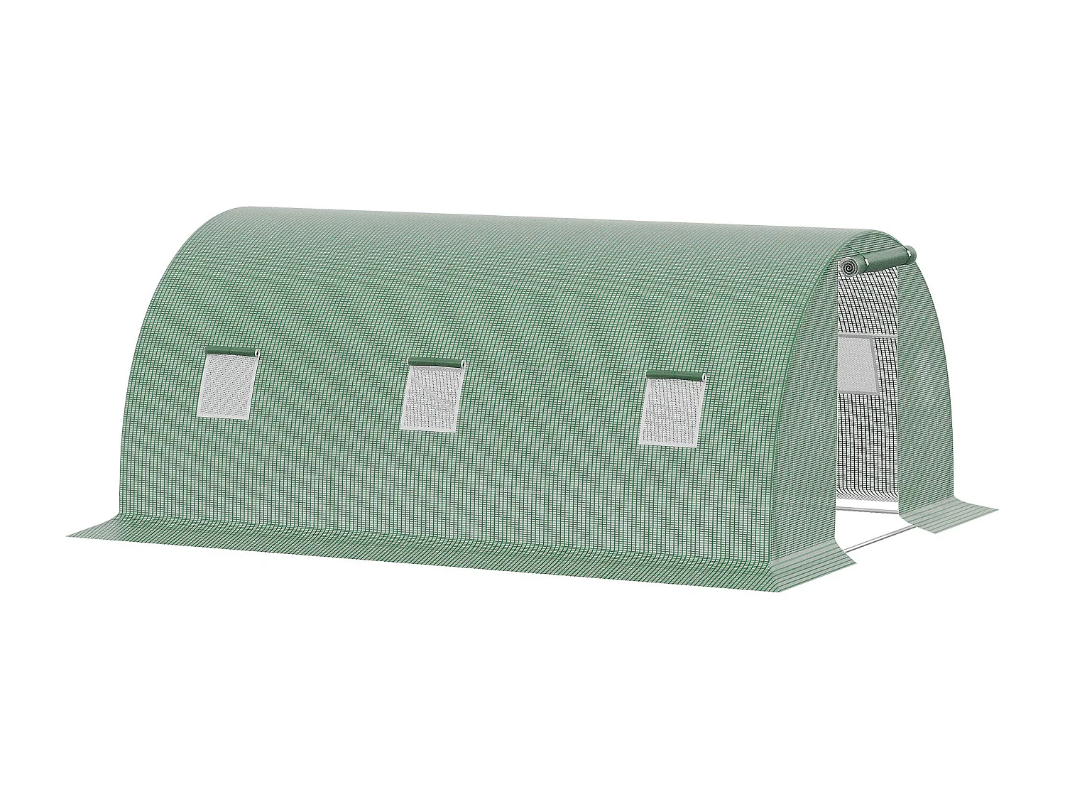 Serra a tunnel 4.5x3x2m con porta avvolgibile e 6 finestre