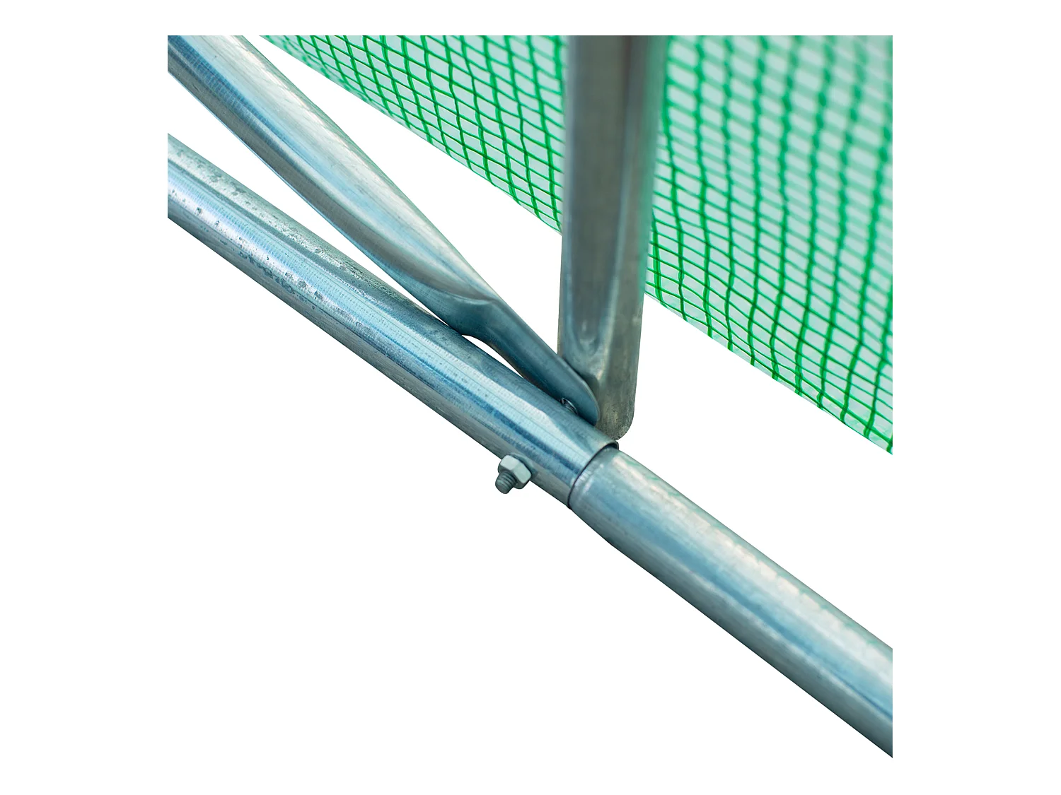 Serra da giardino a tunnel con rivestimento in plastica verde